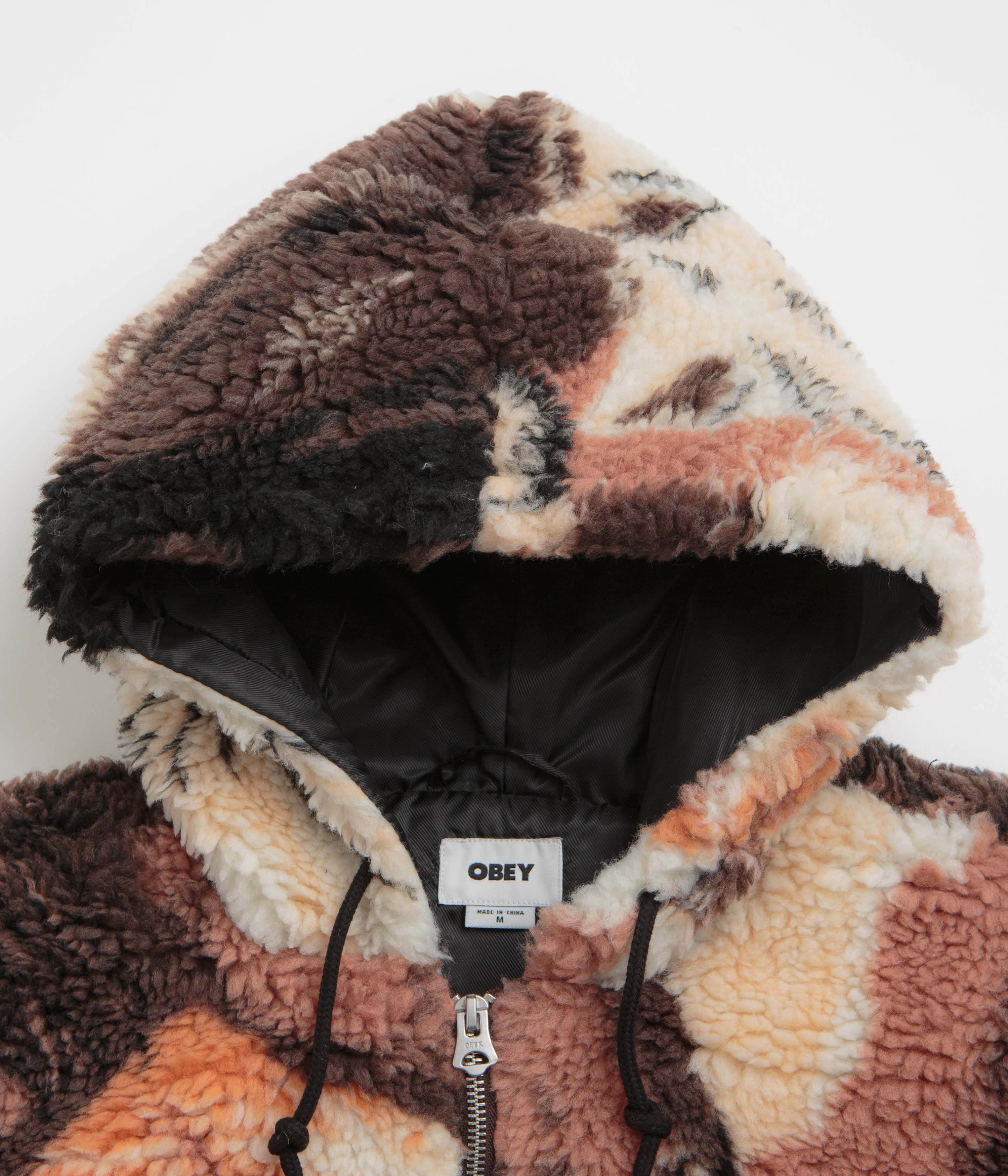 Obey Horses Sherpa Jacket - Brown Multi - Image 7