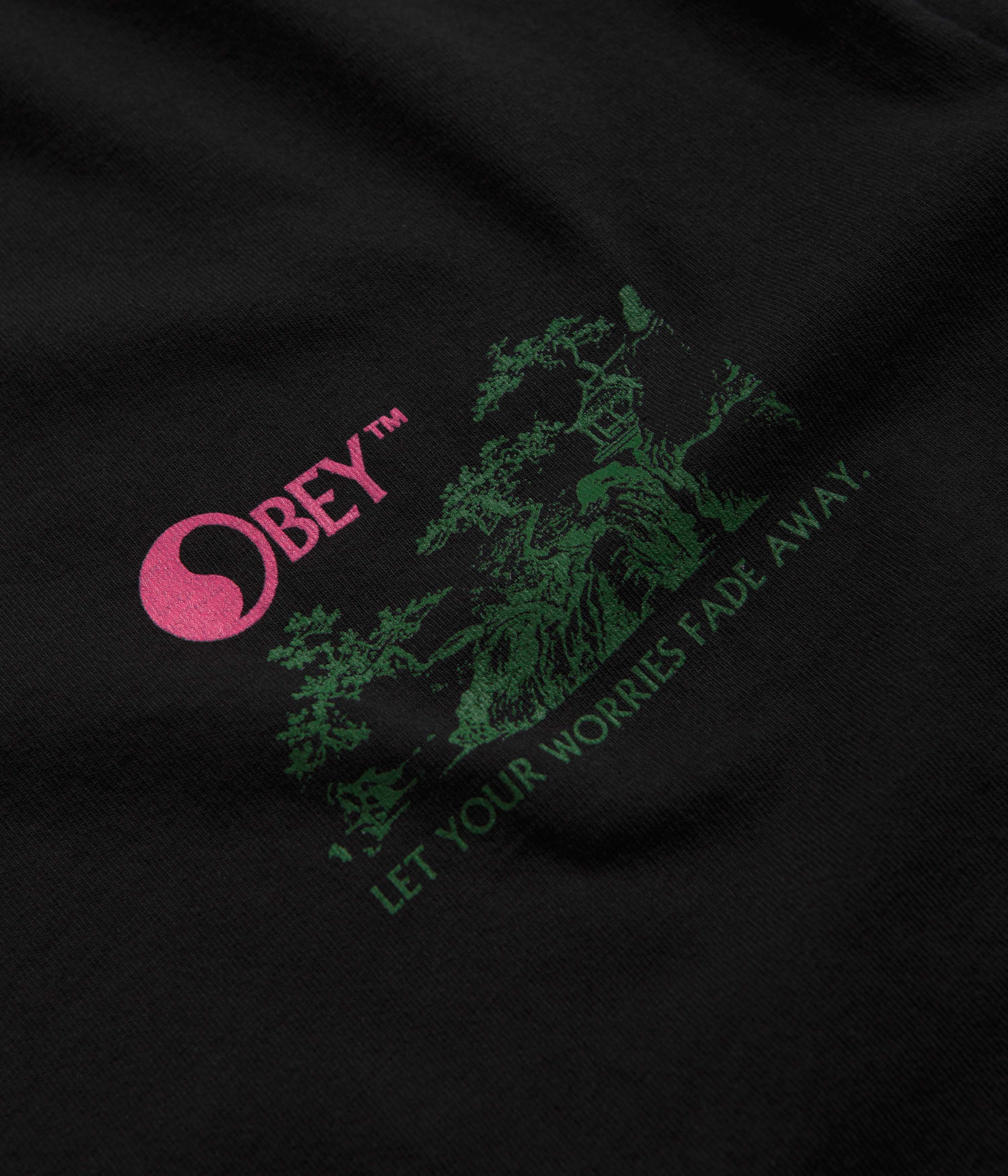 Obey Let Your Worries Fade Away T-Shirt - Vintage Black - Image 3