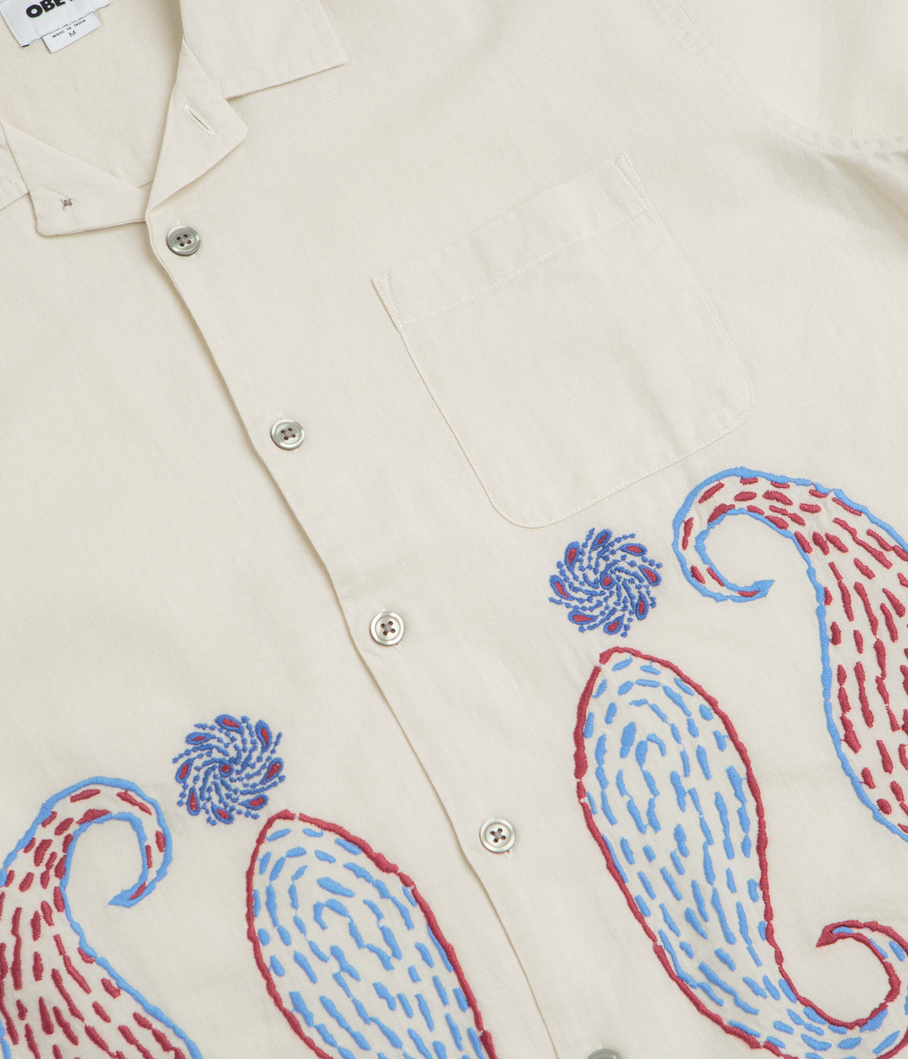 Obey Quentin Short Sleeve Shirt - Birch Multi - Image 3