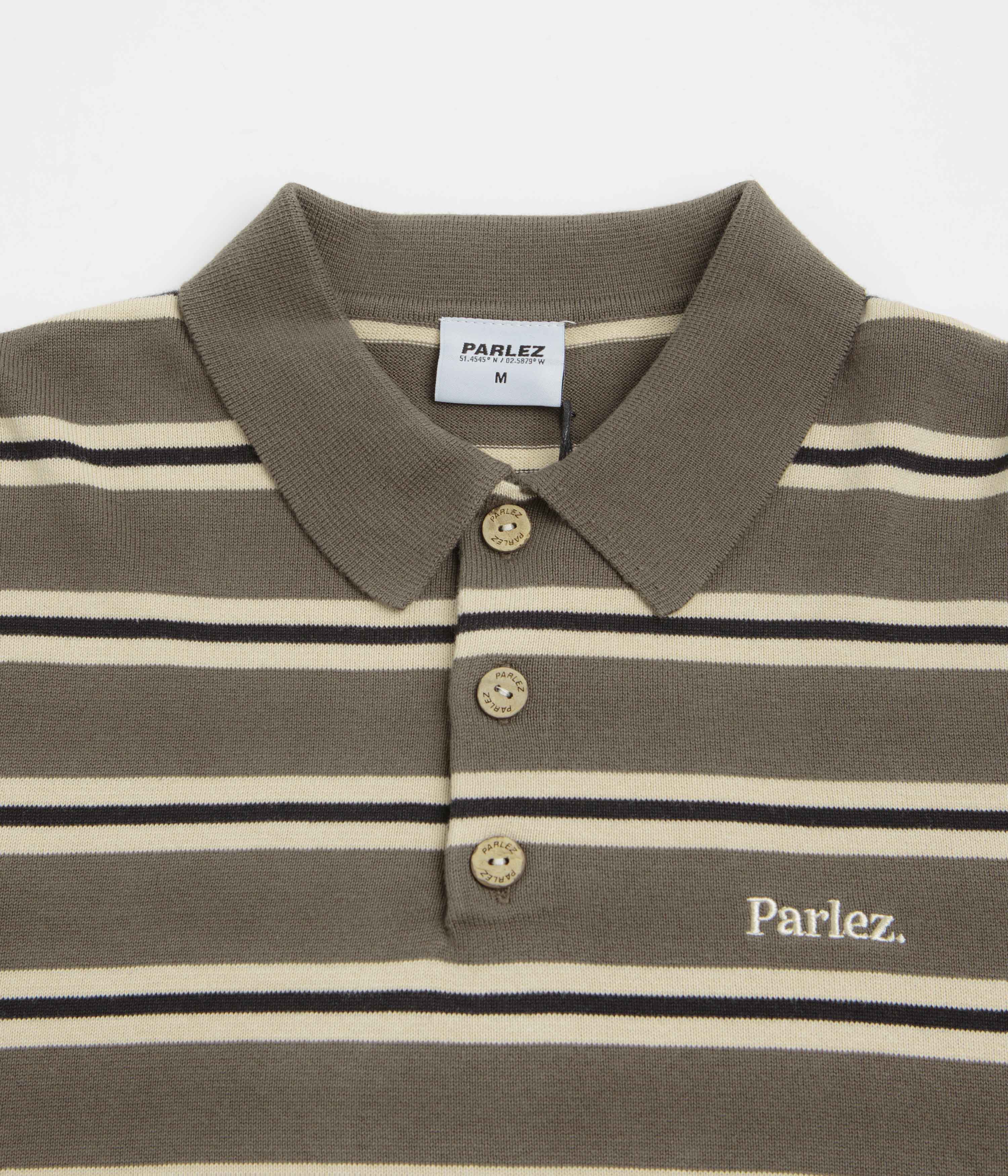 Parlez Aspen Long Sleeve Polo Shirt - Moss - Image 2