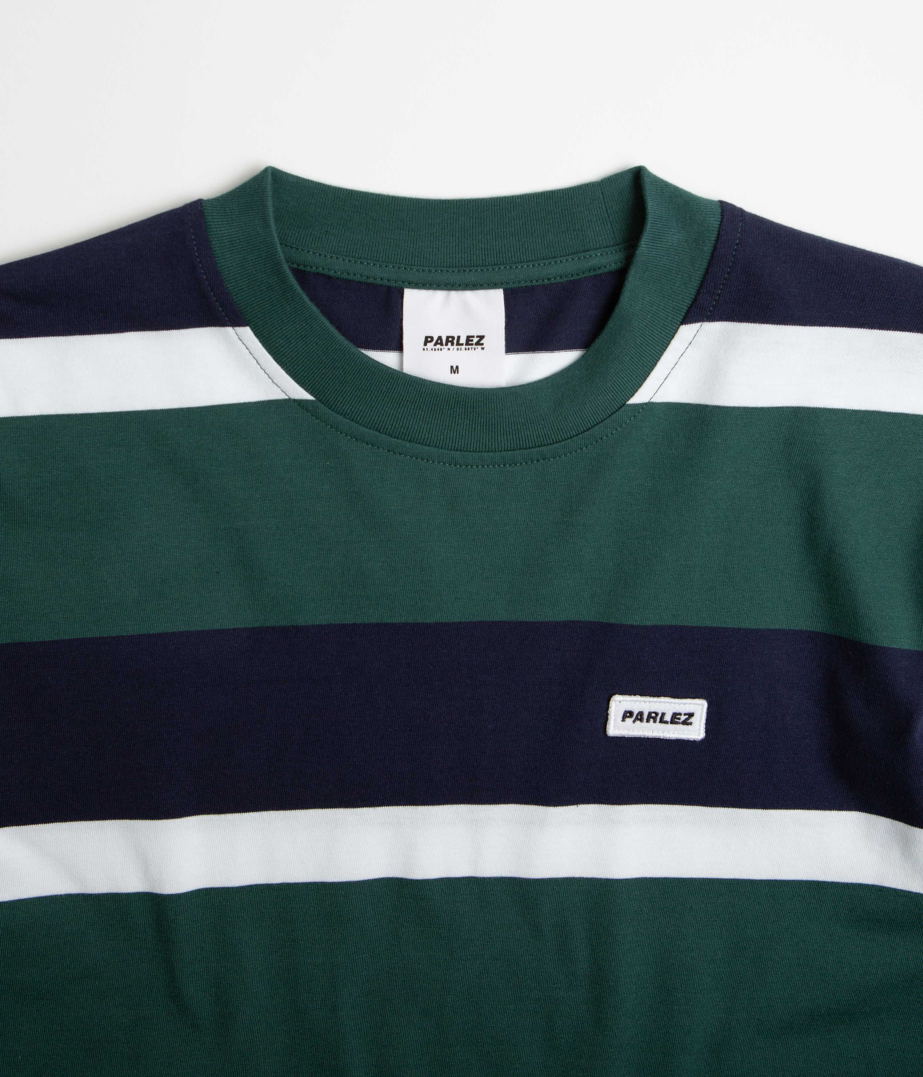 Parlez Bank Striped T-Shirt - Deep Green - Image 3