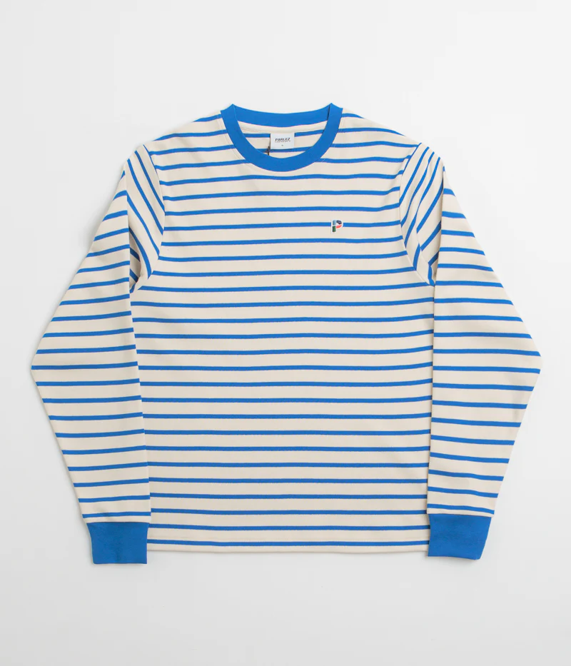 Parlez Shore YD Stripe Long Sleeve T-Shirt - Azure