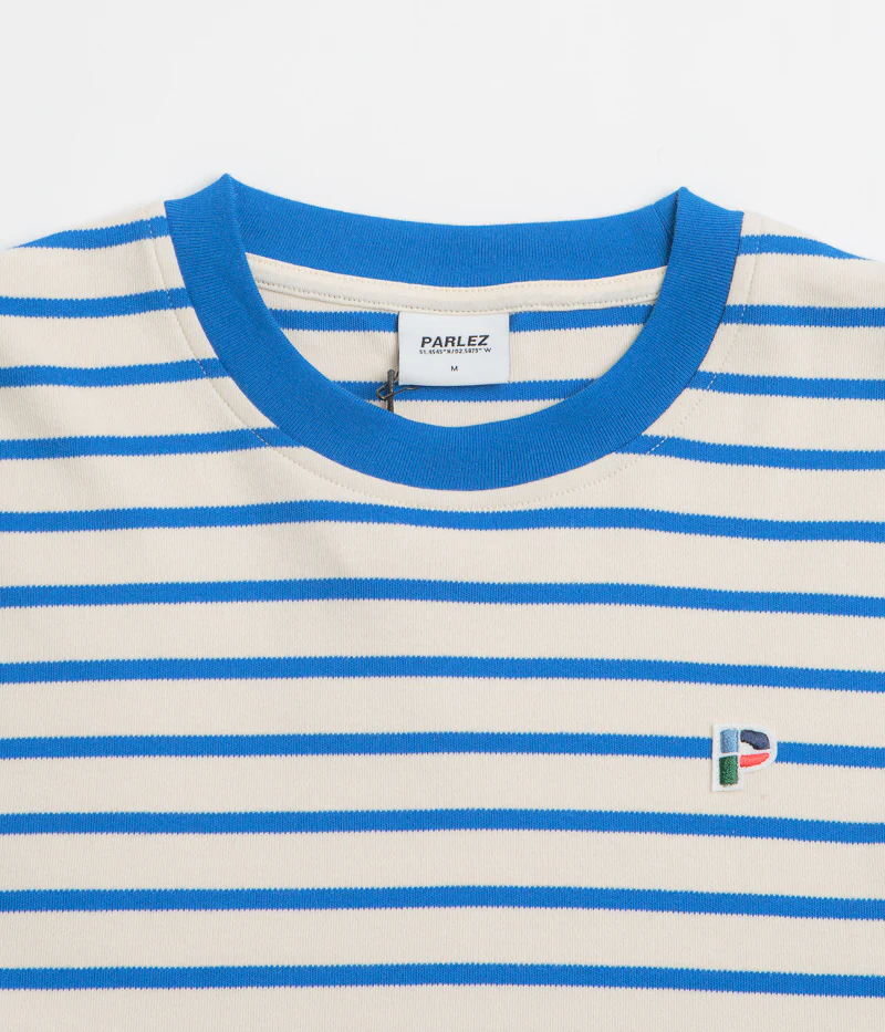 Parlez Shore YD Stripe Long Sleeve T-Shirt - Azure - Image 2