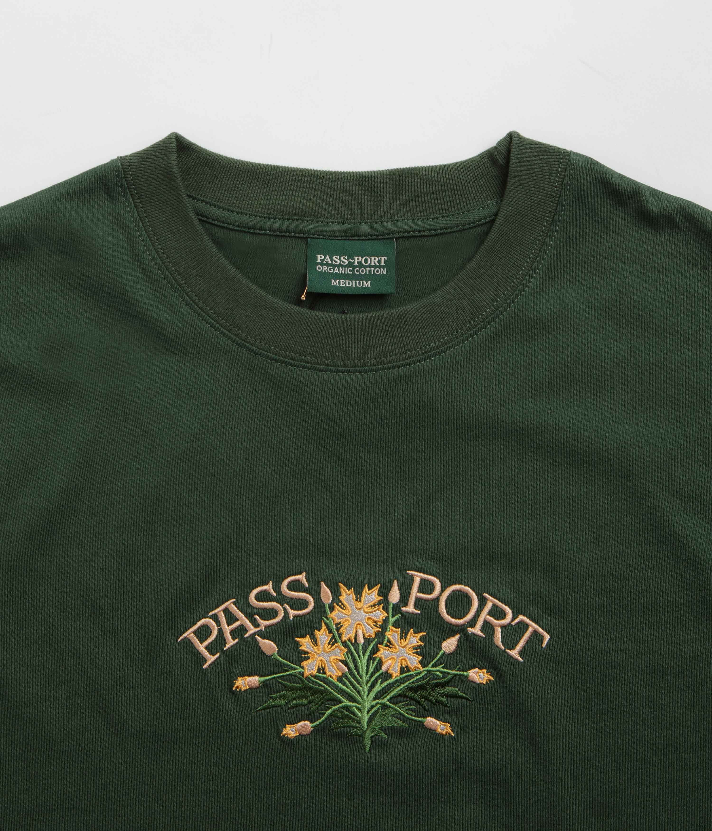 Pass Port Bloom Organic T-Shirt - Forest Green - Image 3