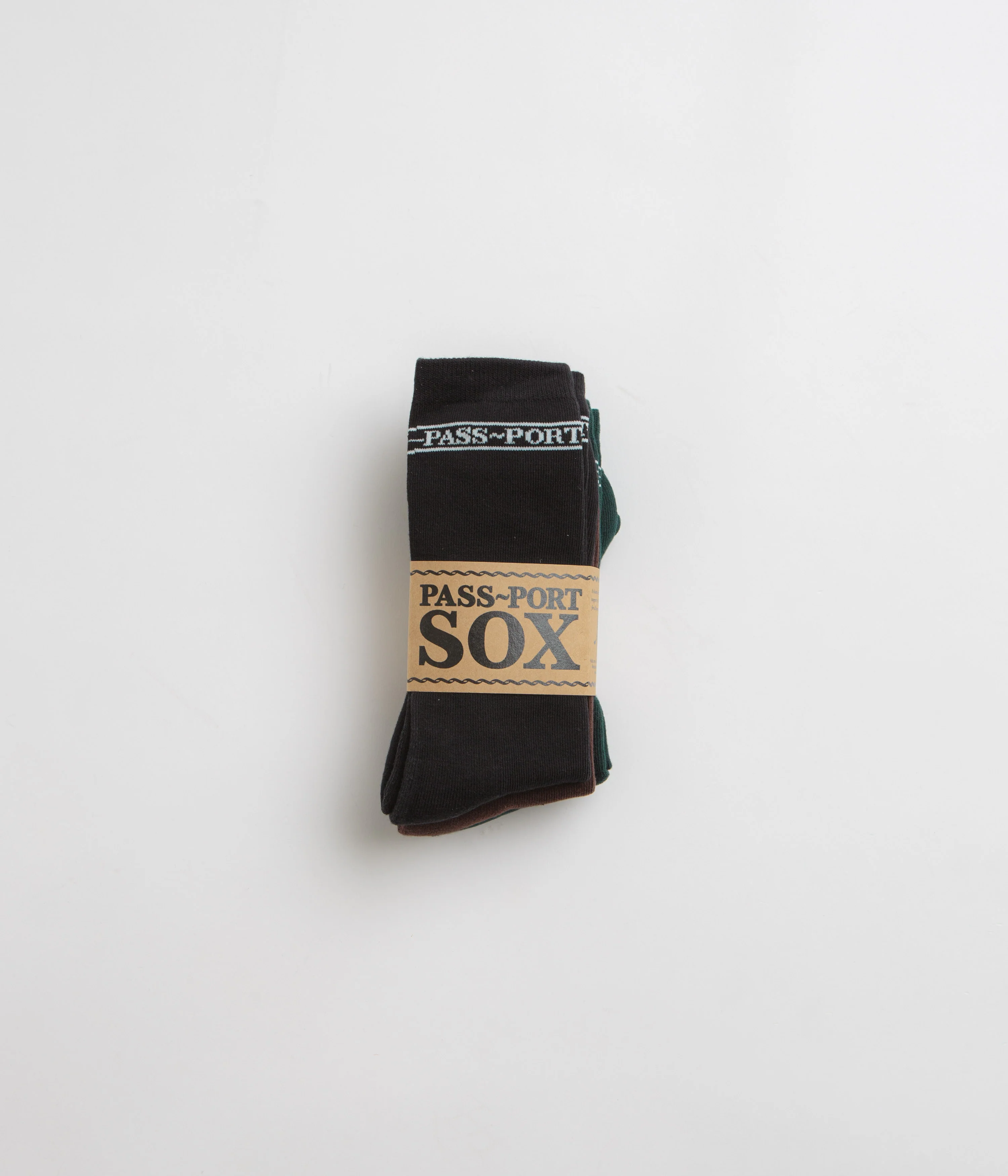 Pass Port Hi Sox Socks (3 Pack) - Black / Choc / Forest - Image 3