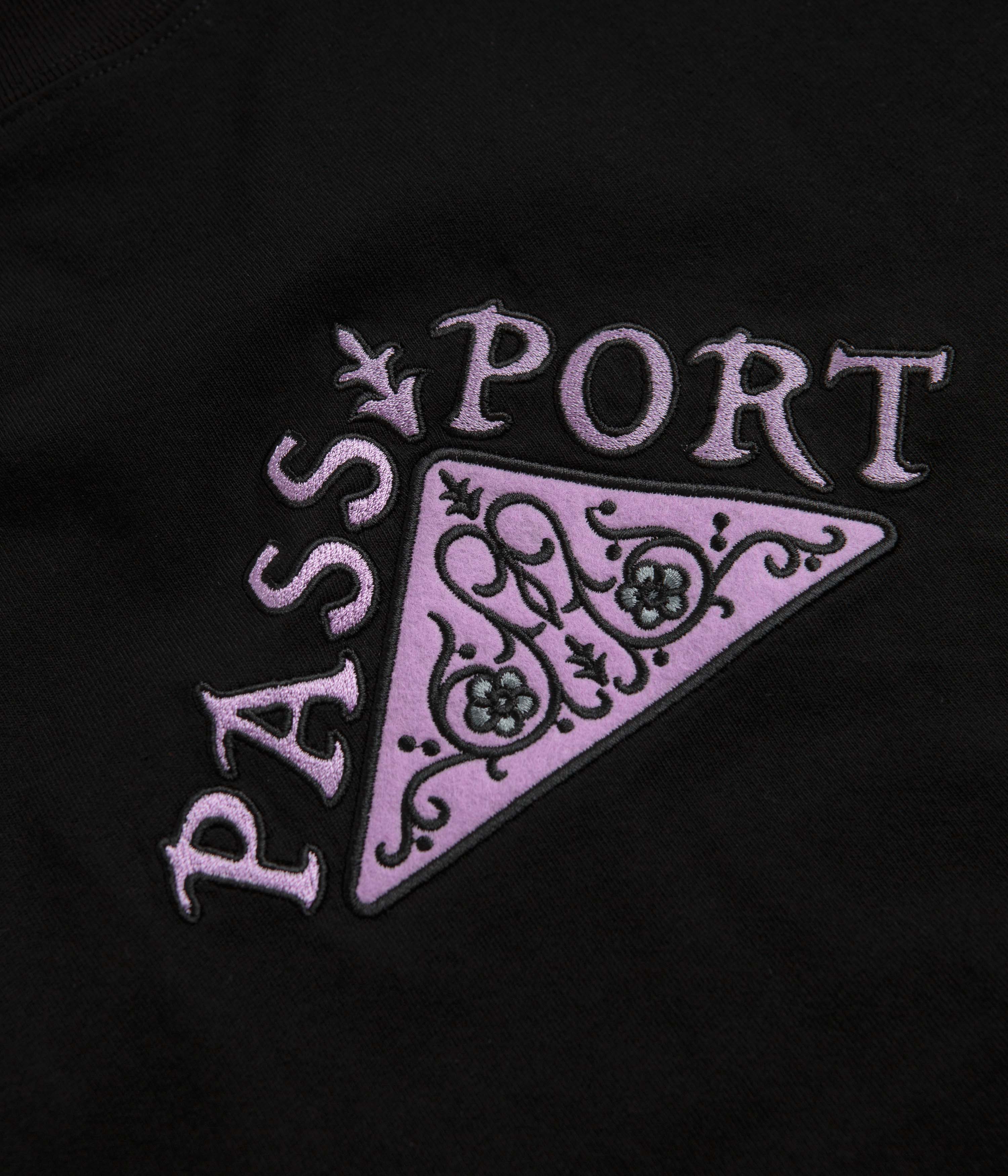 Pass Port Manuscript T-Shirt - Black - Image 2
