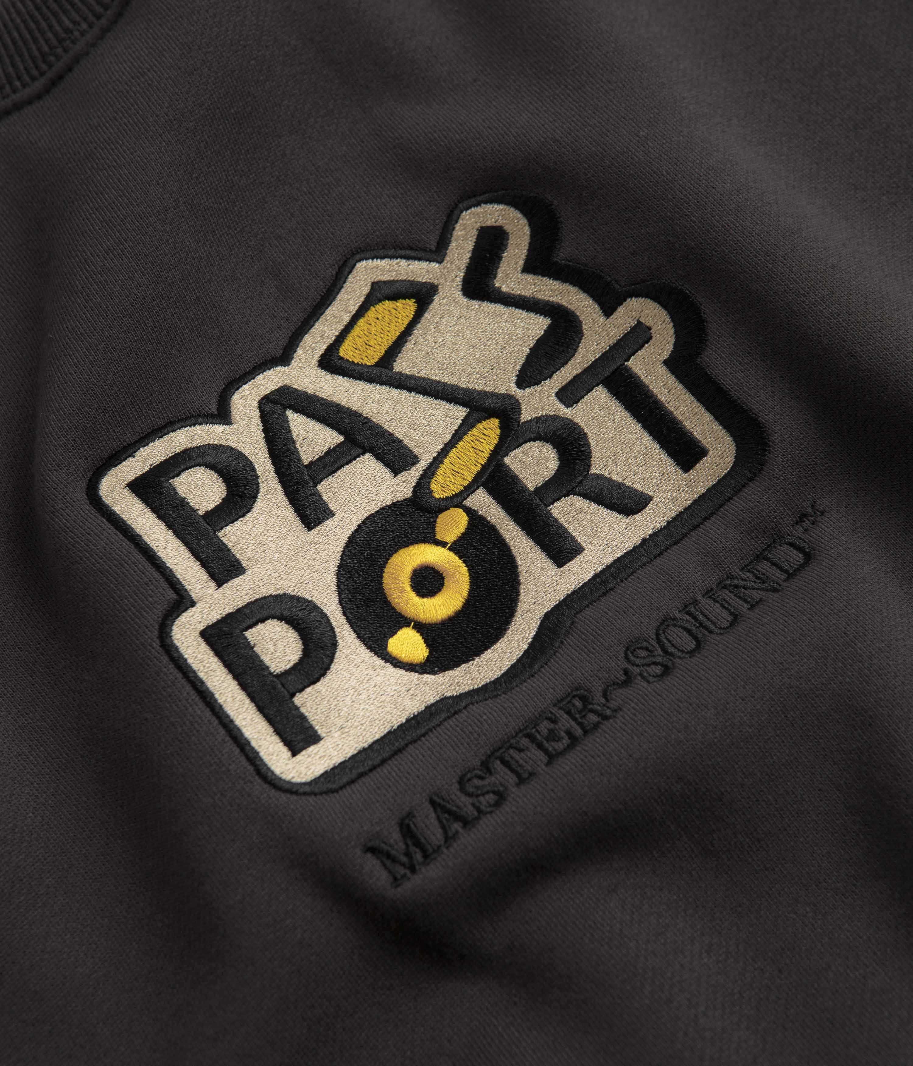 Pass Port Master-Sound Embroidered Crewneck Sweatshirt - Tar - Image 3