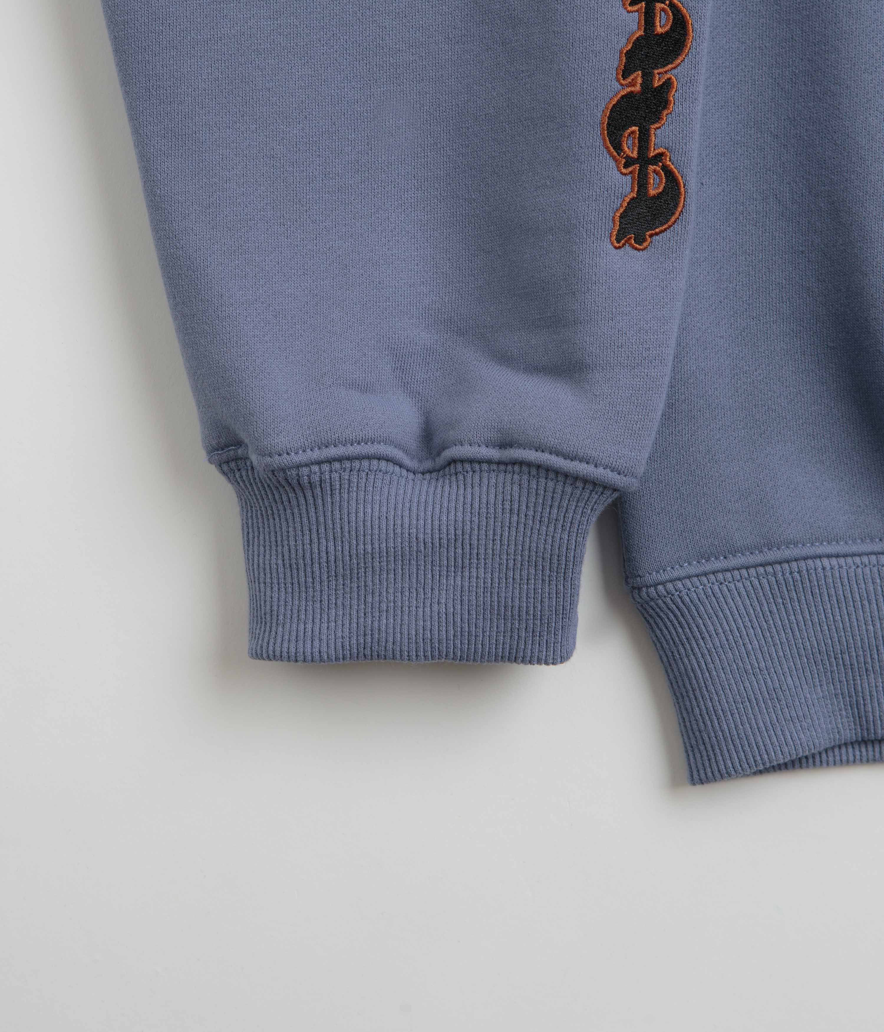 Pass Port Pattoned Crewneck Sweatshirt - Washed Out Blue - Image 2