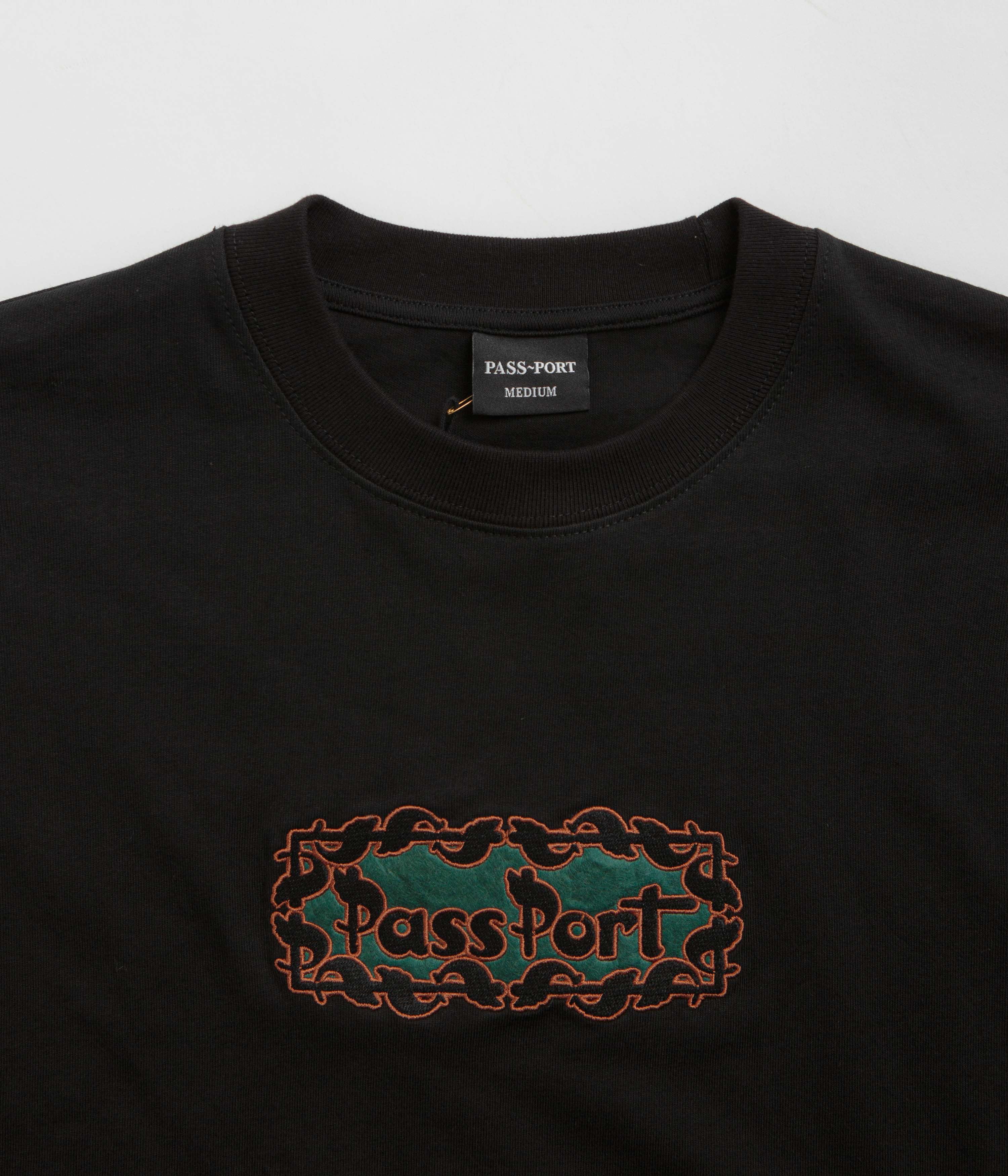 Pass Port Pattoned T-Shirt - Black - Image 3