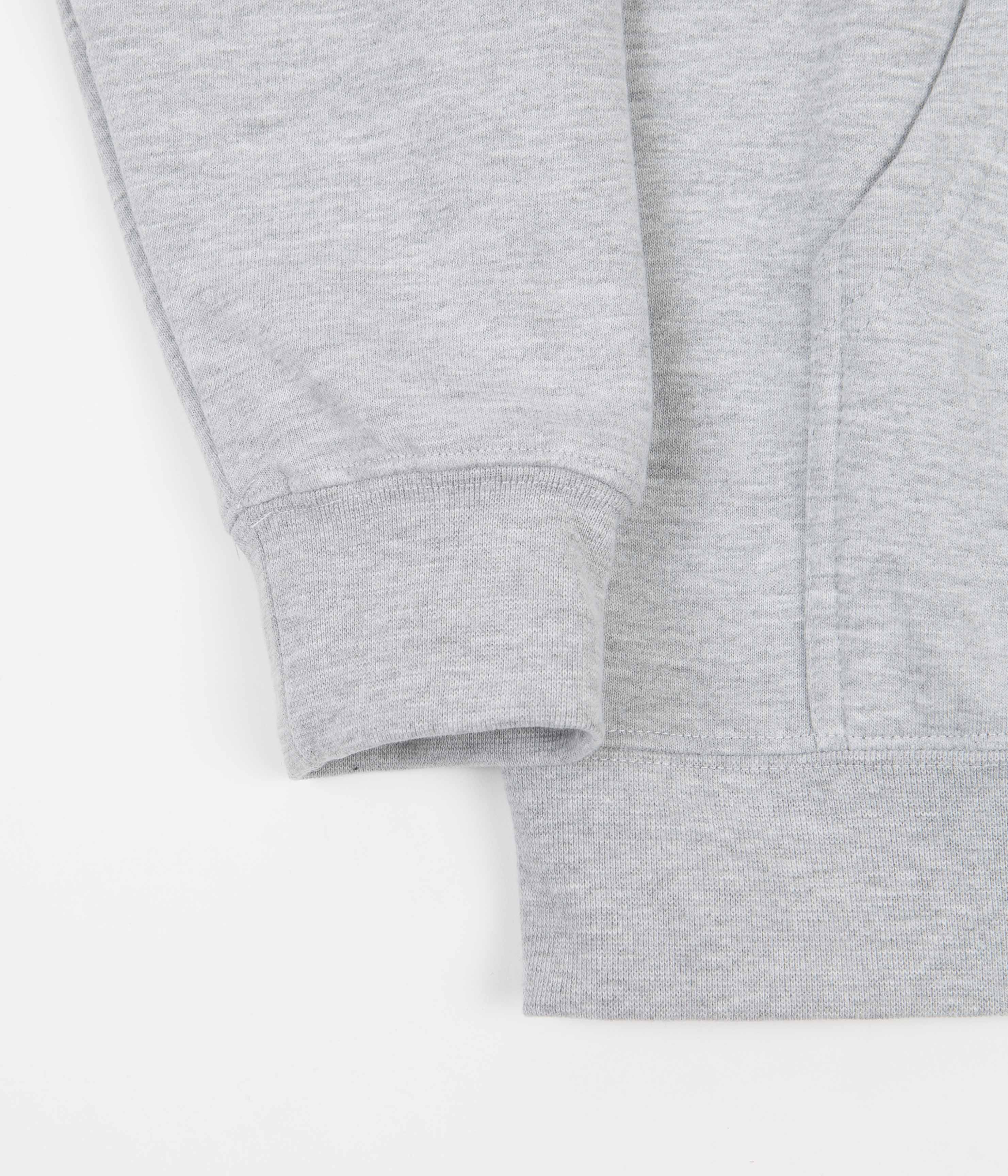 Pass Port Quill Embroidery Hoodie - Grey Heather - Image 2