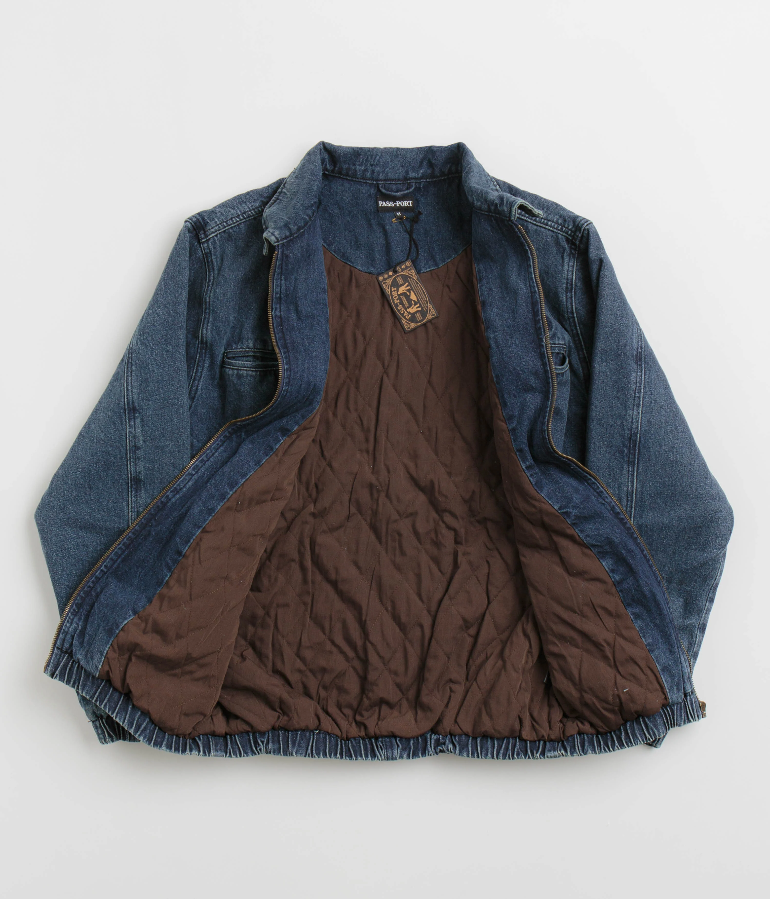 Pass Port Vineyard Birds Denim Delivery Jacket - Washed Indigo - Image 2
