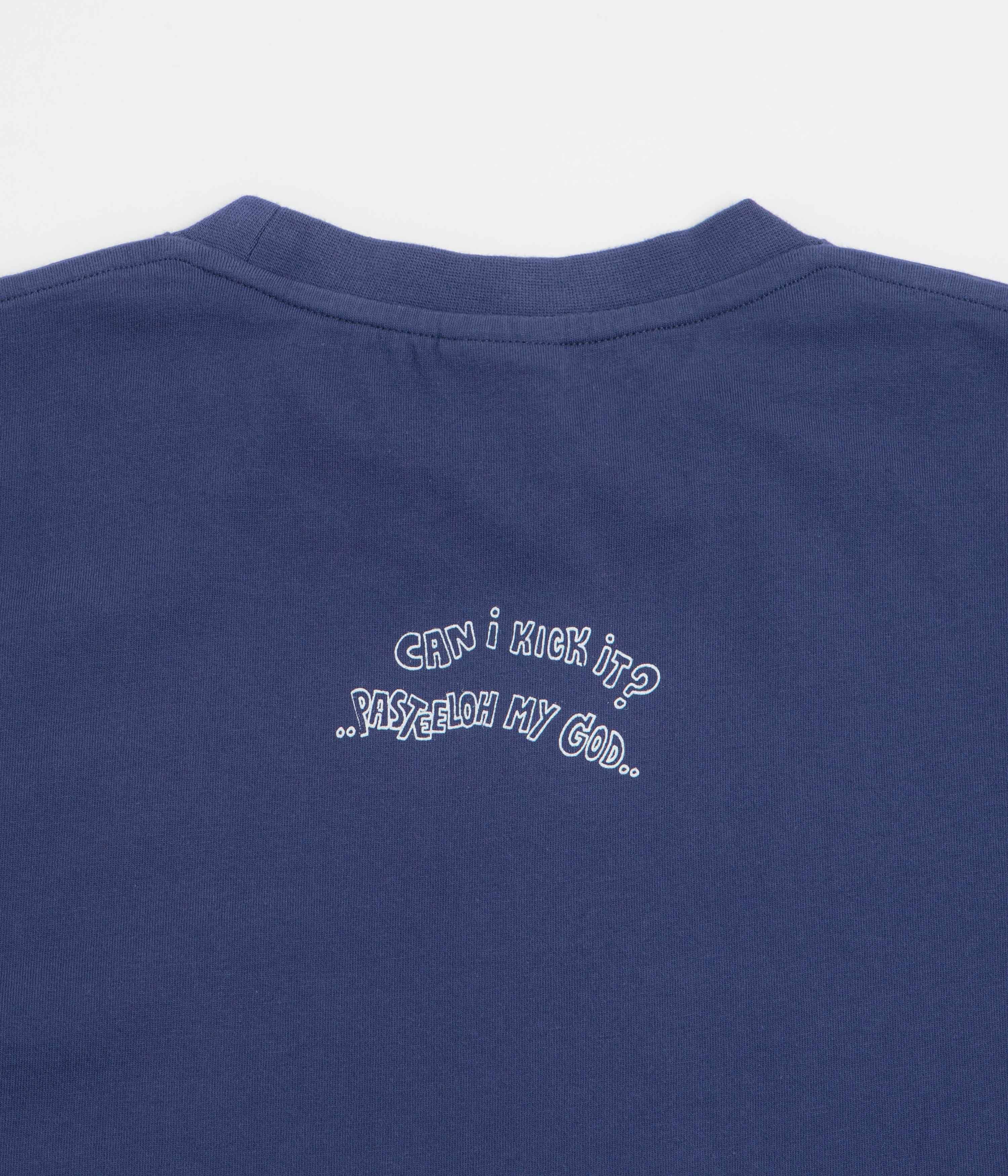 Pasteelo Can Script T-Shirt - Navy - Image 4