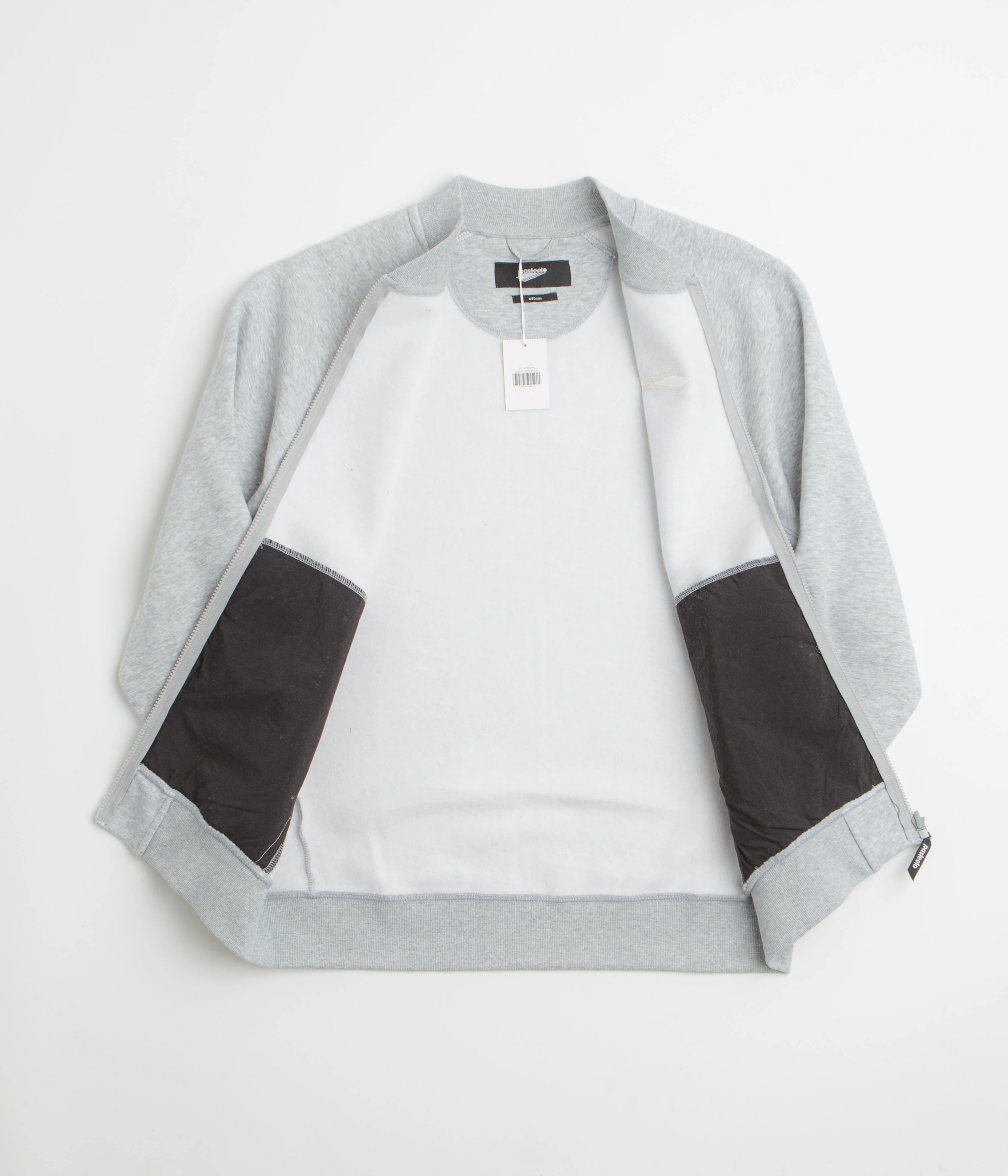 Pasteelo Zip Up Trainer Sweatshirt - Heather Grey - Image 2
