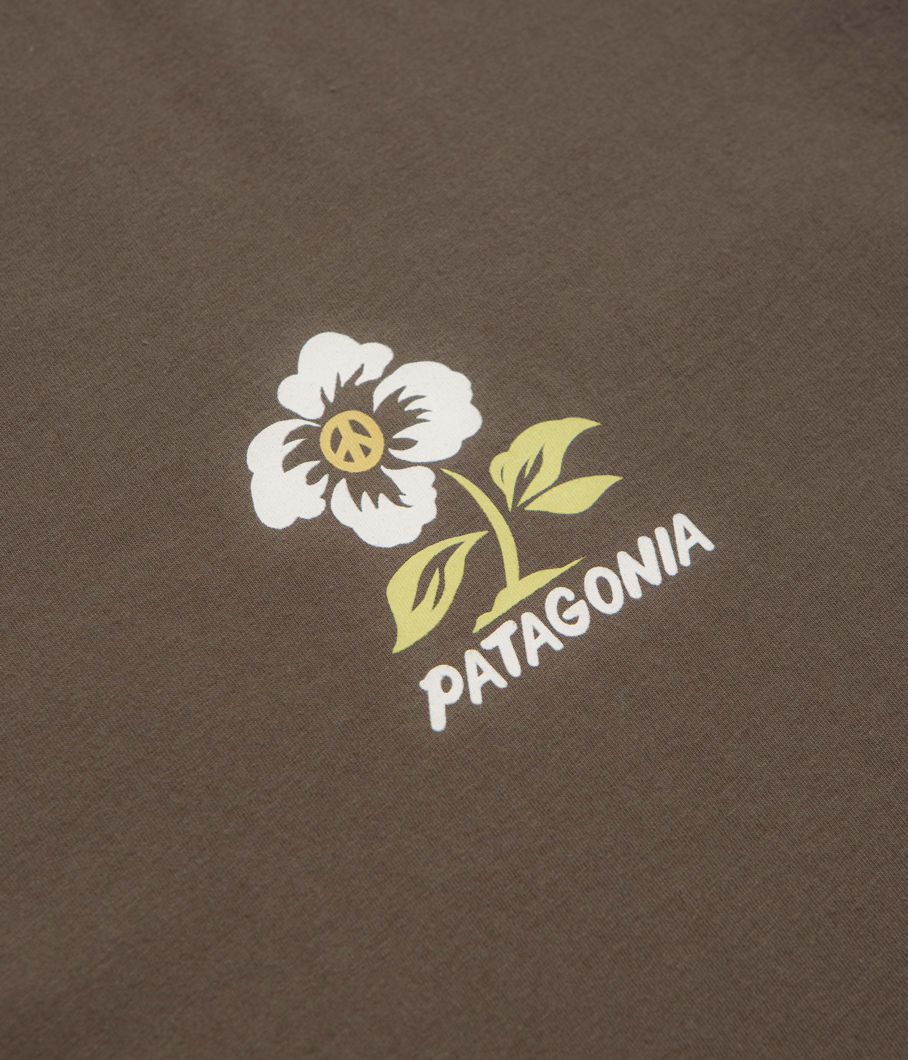 Patagonia Balance Organic T-Shirt - Peace Seeds: Marlow Brown - Image 5