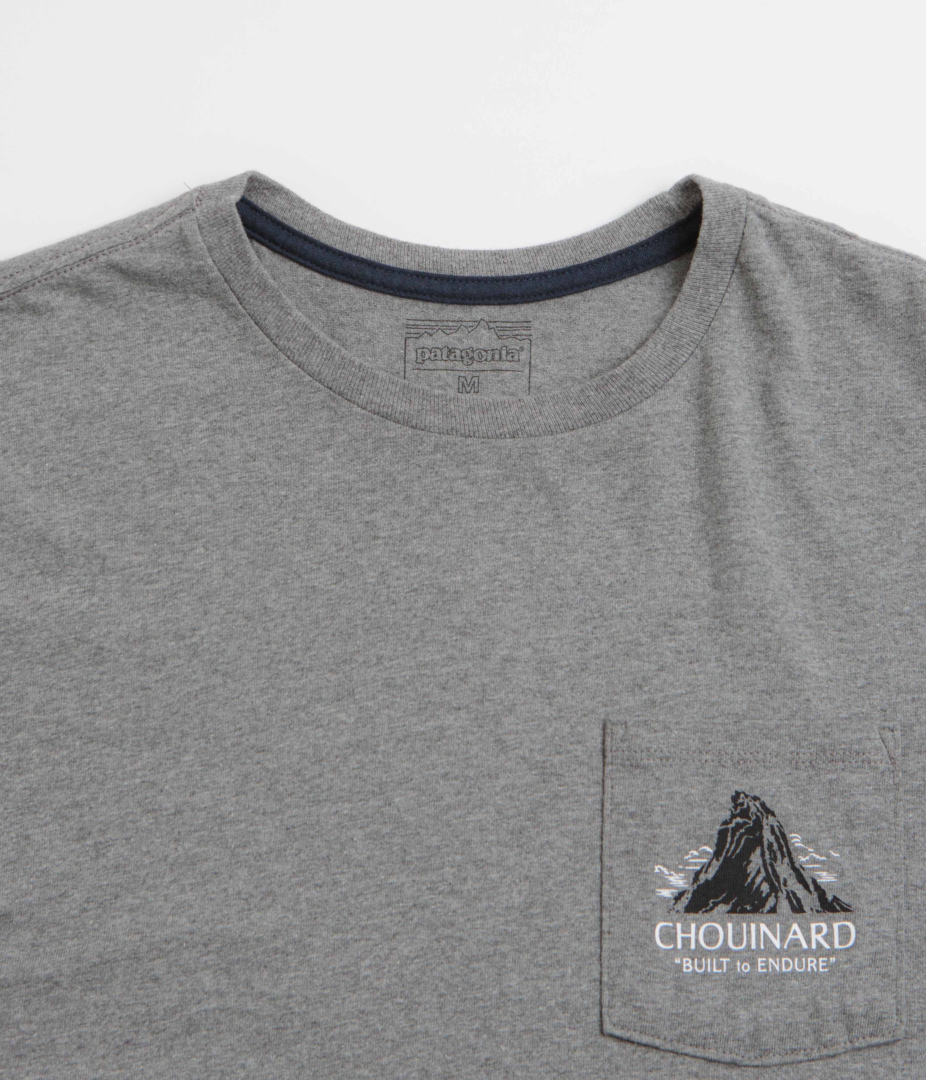 Patagonia Chouinard Crest Pocket Responsibili-Tee T-Shirt - Gravel Heather - Image 3