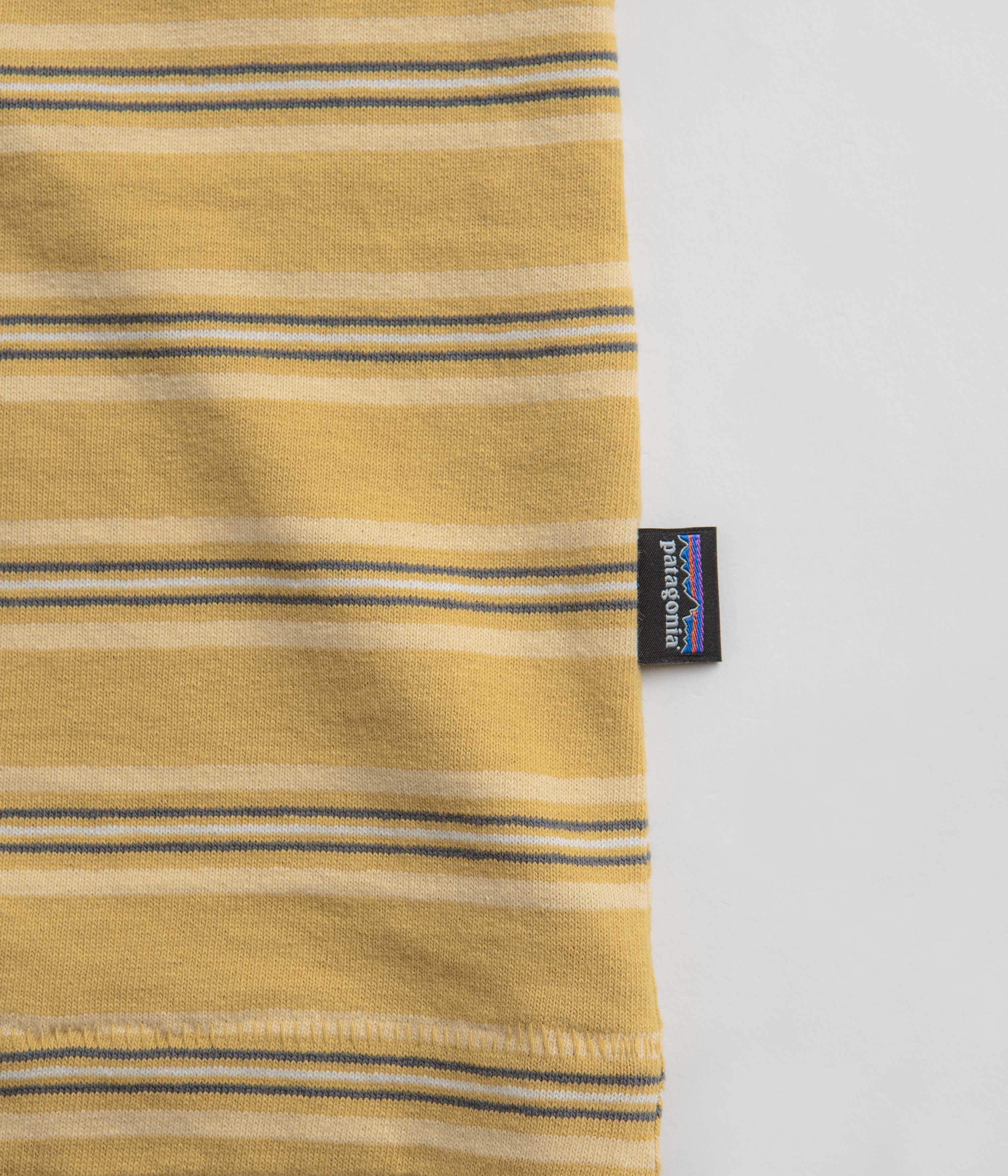 Patagonia Cotton in Conversion Pocket T-Shirt - Found Stripe: Pufferfish Gold - Image 2