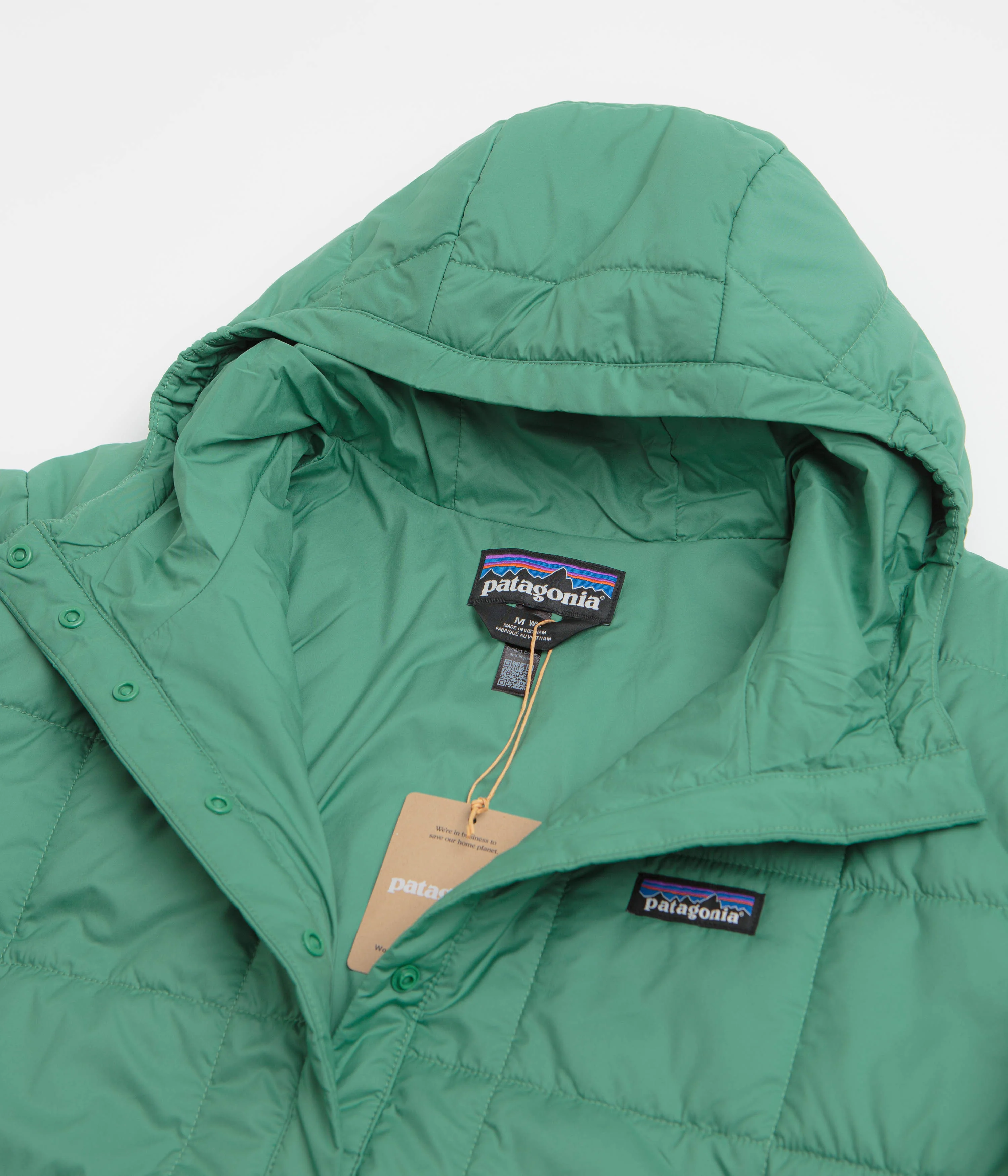 Patagonia Womens Light Gust Hooded Pullover Jacket - Heartleaf Green - Image 2