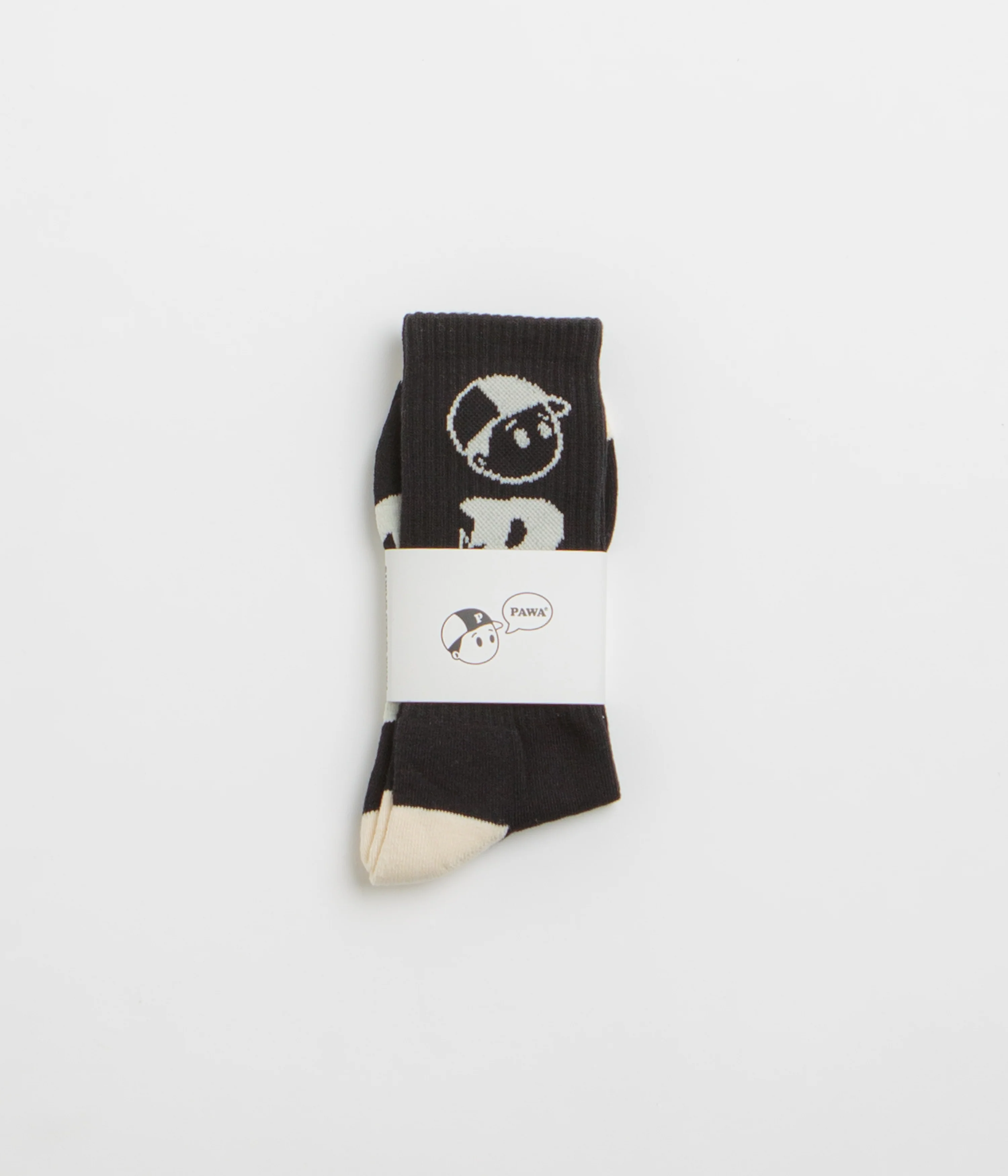 Pawa Speed Sports Classic Socks - Black / White - Image 2