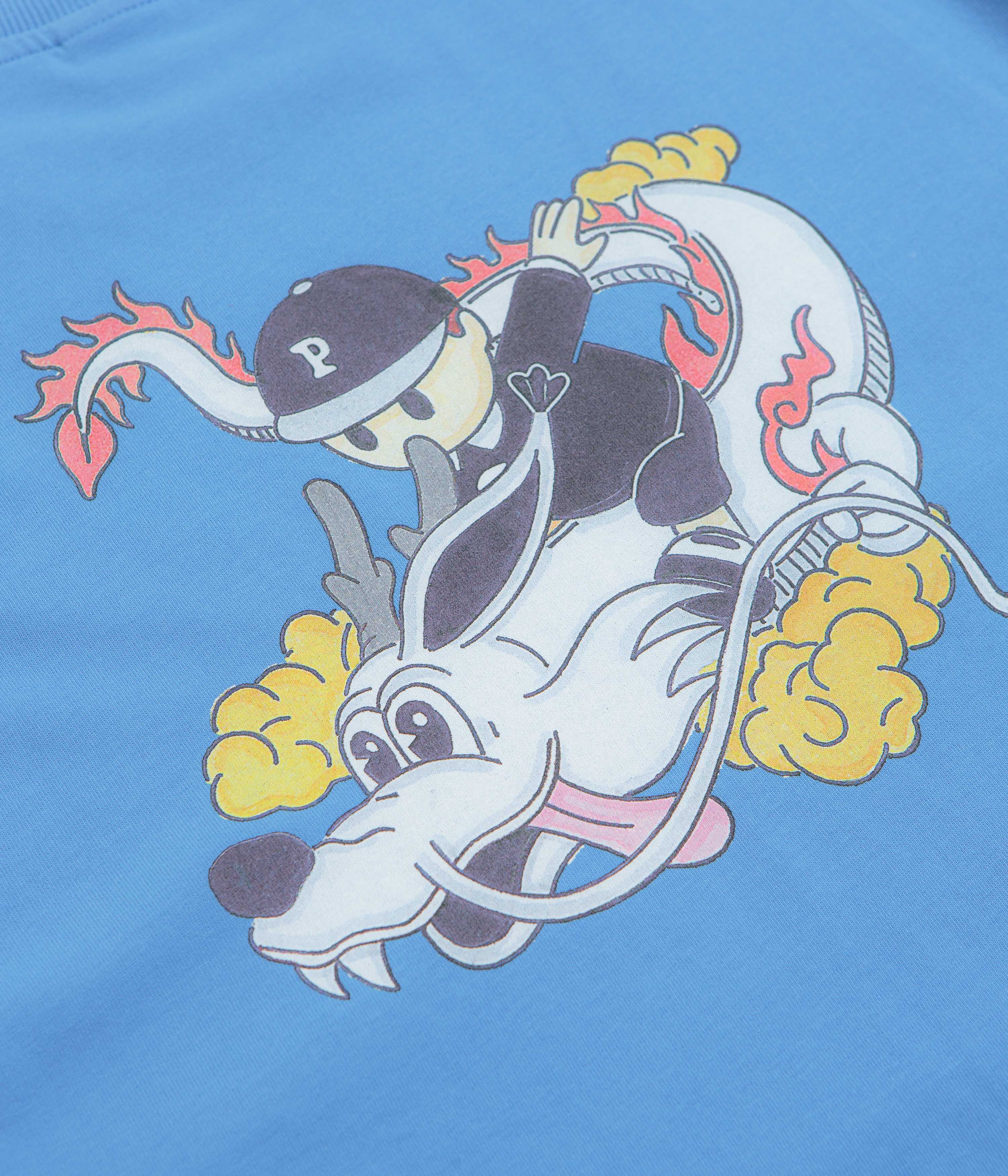 Pawa Speed Sports Dragon Doggo T-Shirt - Bleu / Azur - Image 4