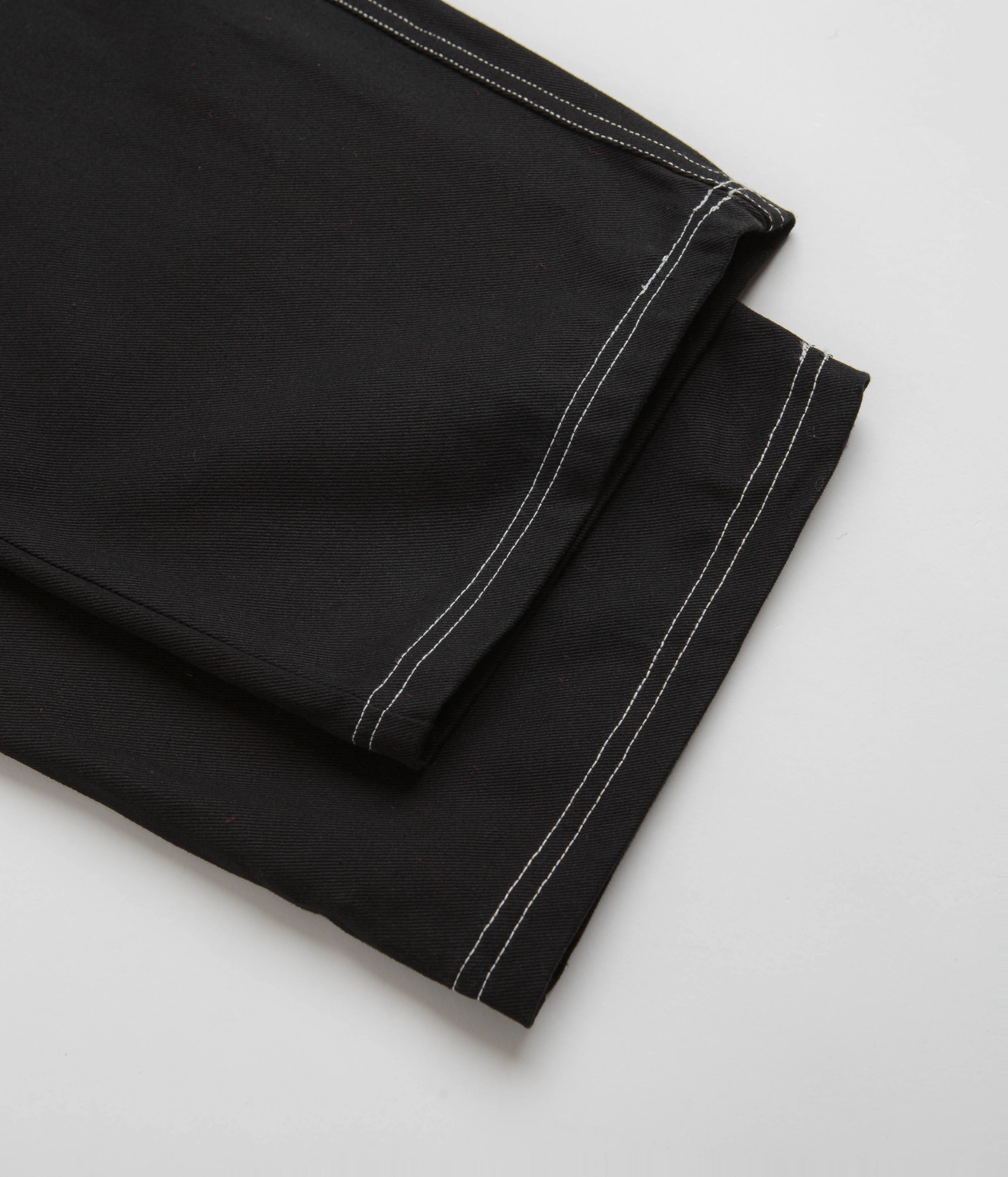 Poetic Collective Denim Sculptor Pants - Black / White Stitch - Image 9