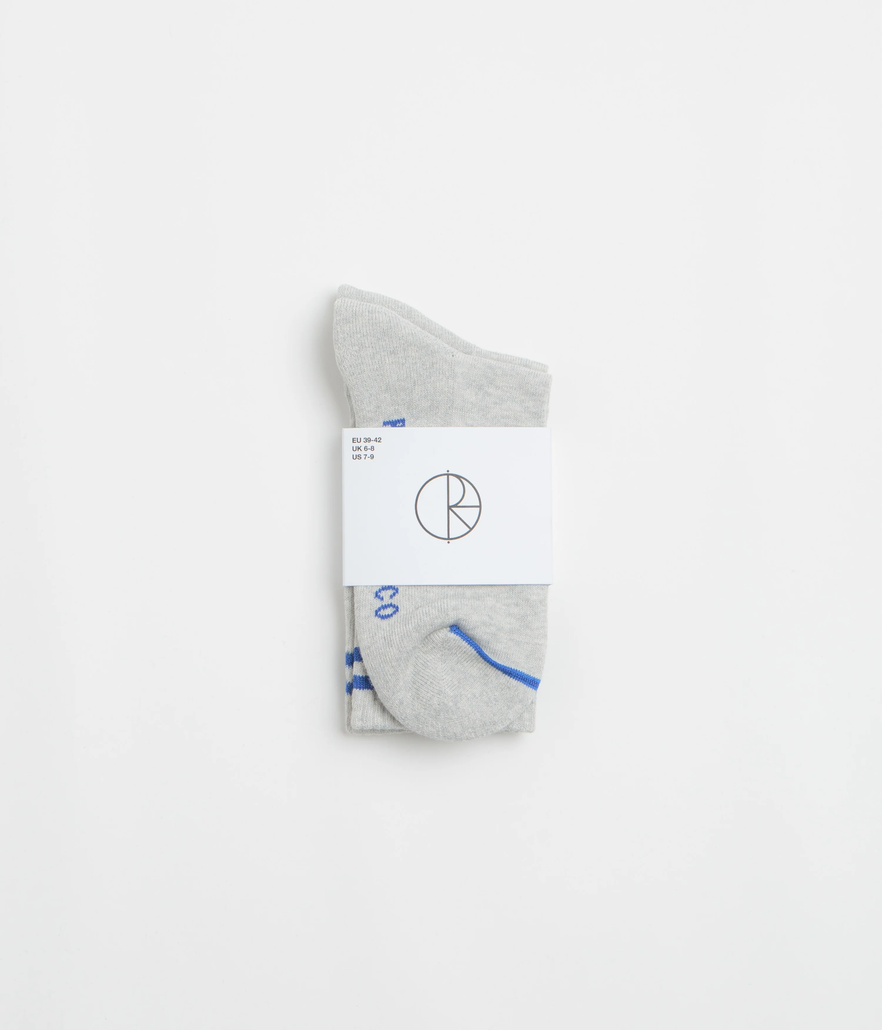 Polar 2 Stripe Socks - Heather Grey / Blue - Image 3