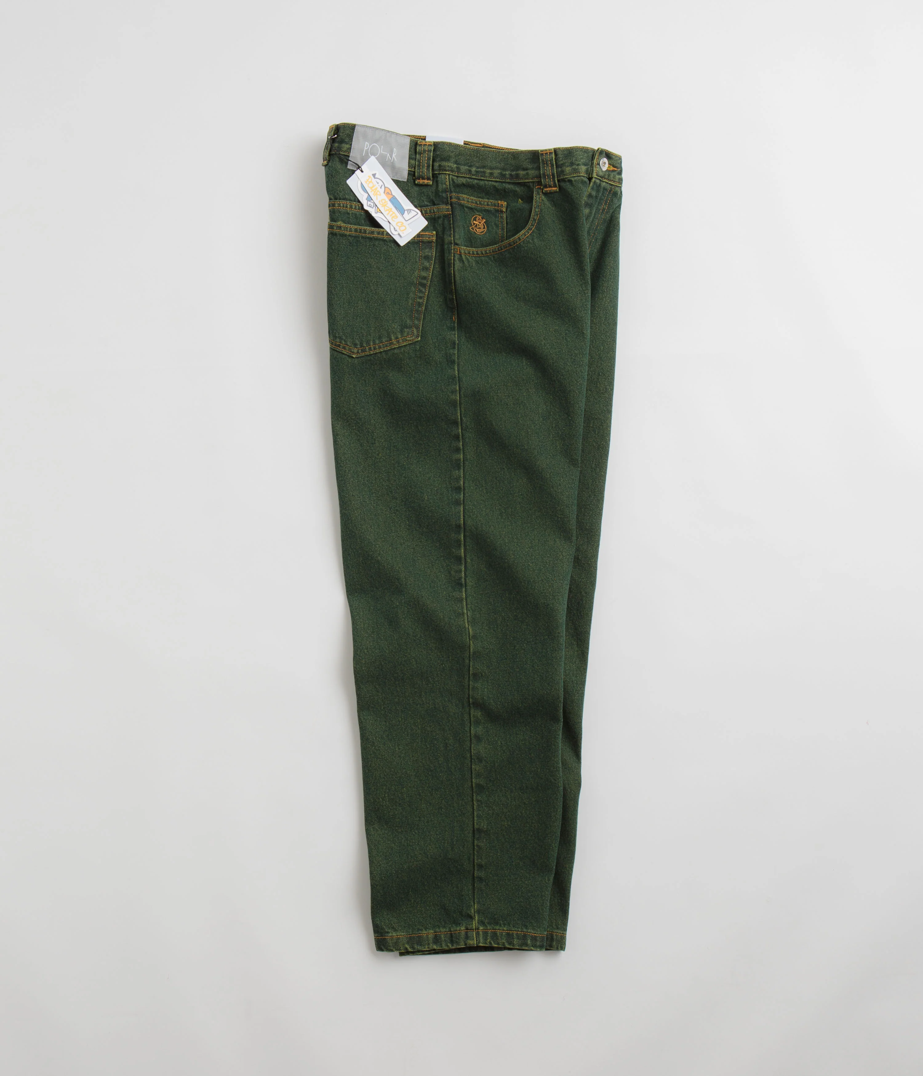 Polar 93 Denim Jeans - Chartreuse / Blue - Image 2