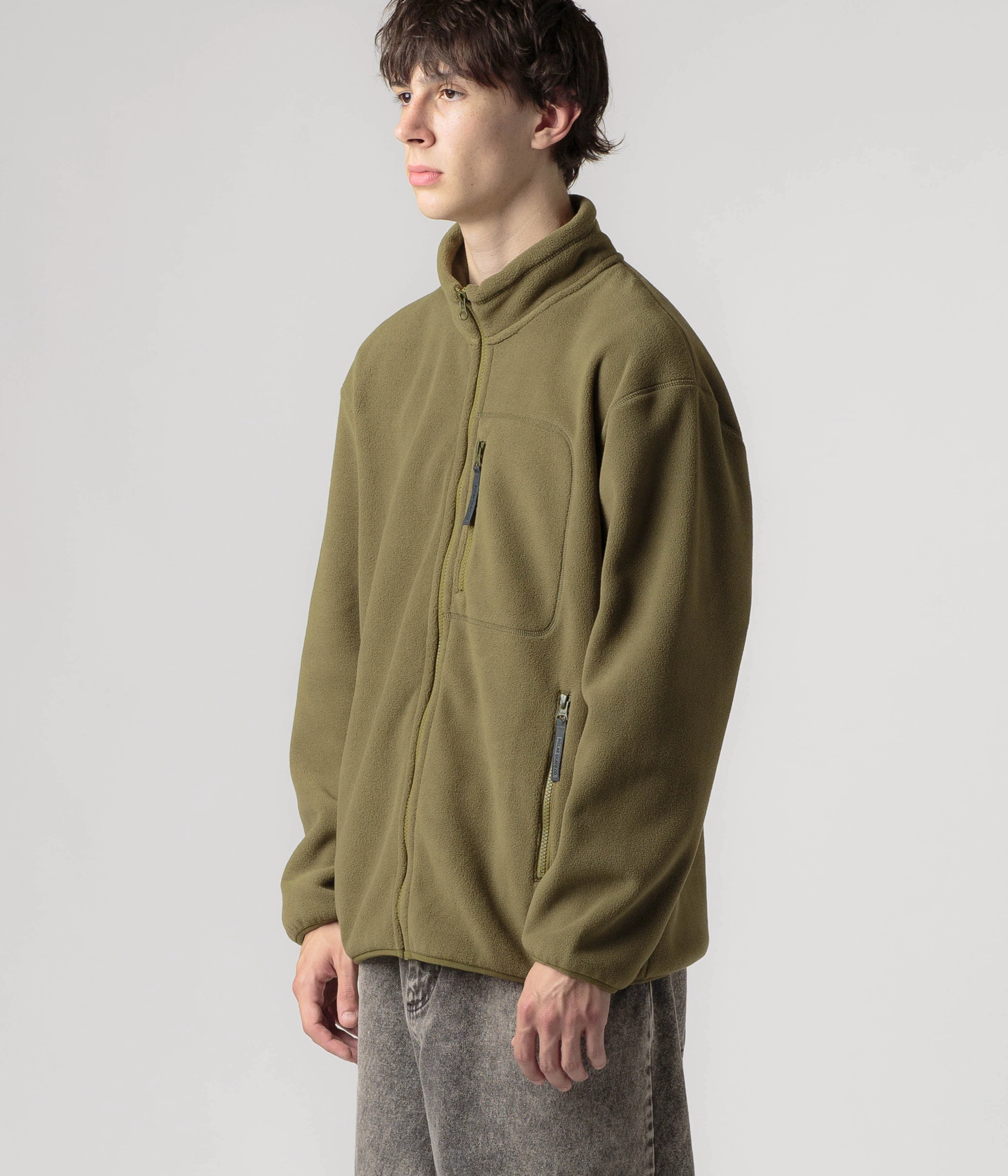 Polar Basic Fleece Jacket - Army Green - Image 6