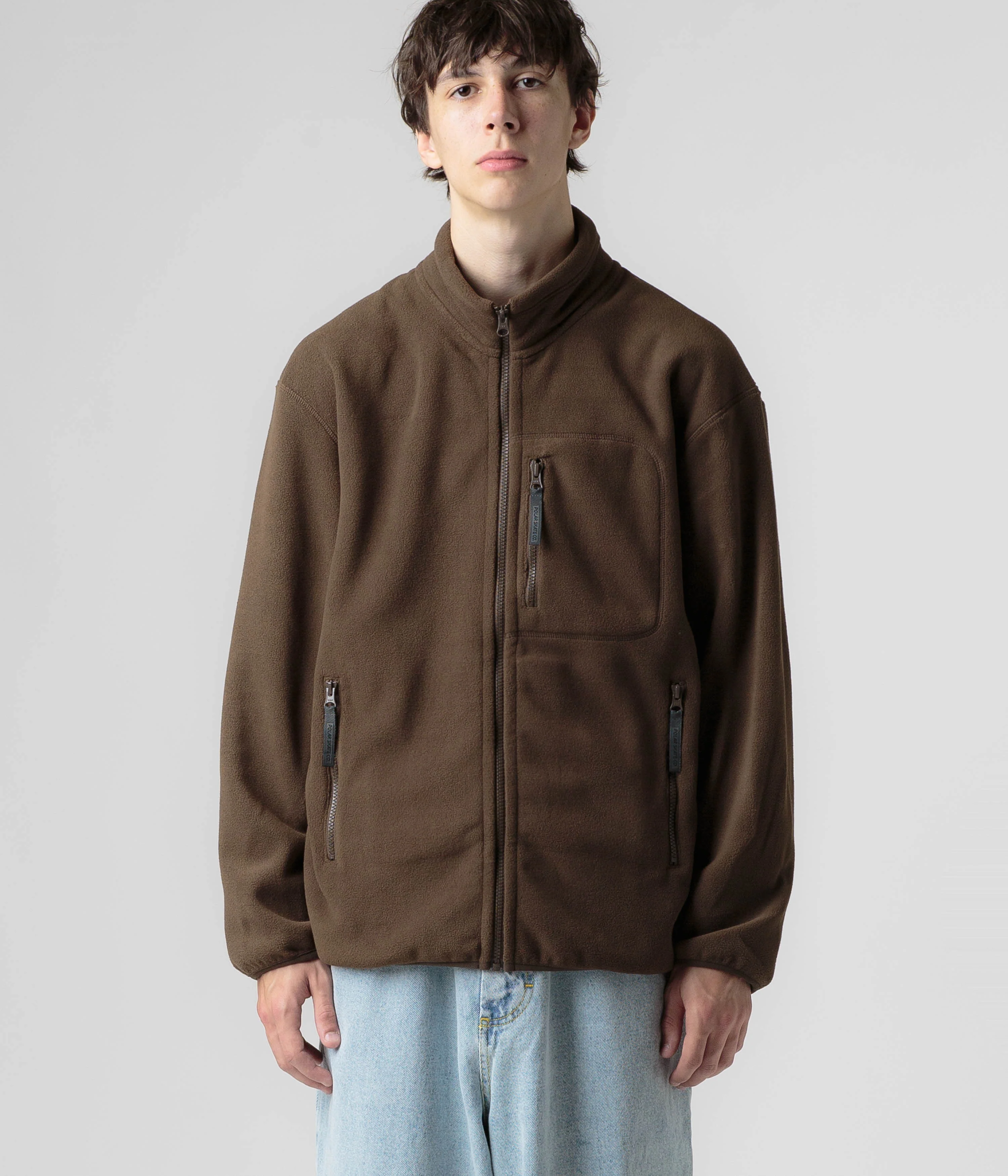 Polar Basic Fleece Jacket - Brown - Image 5