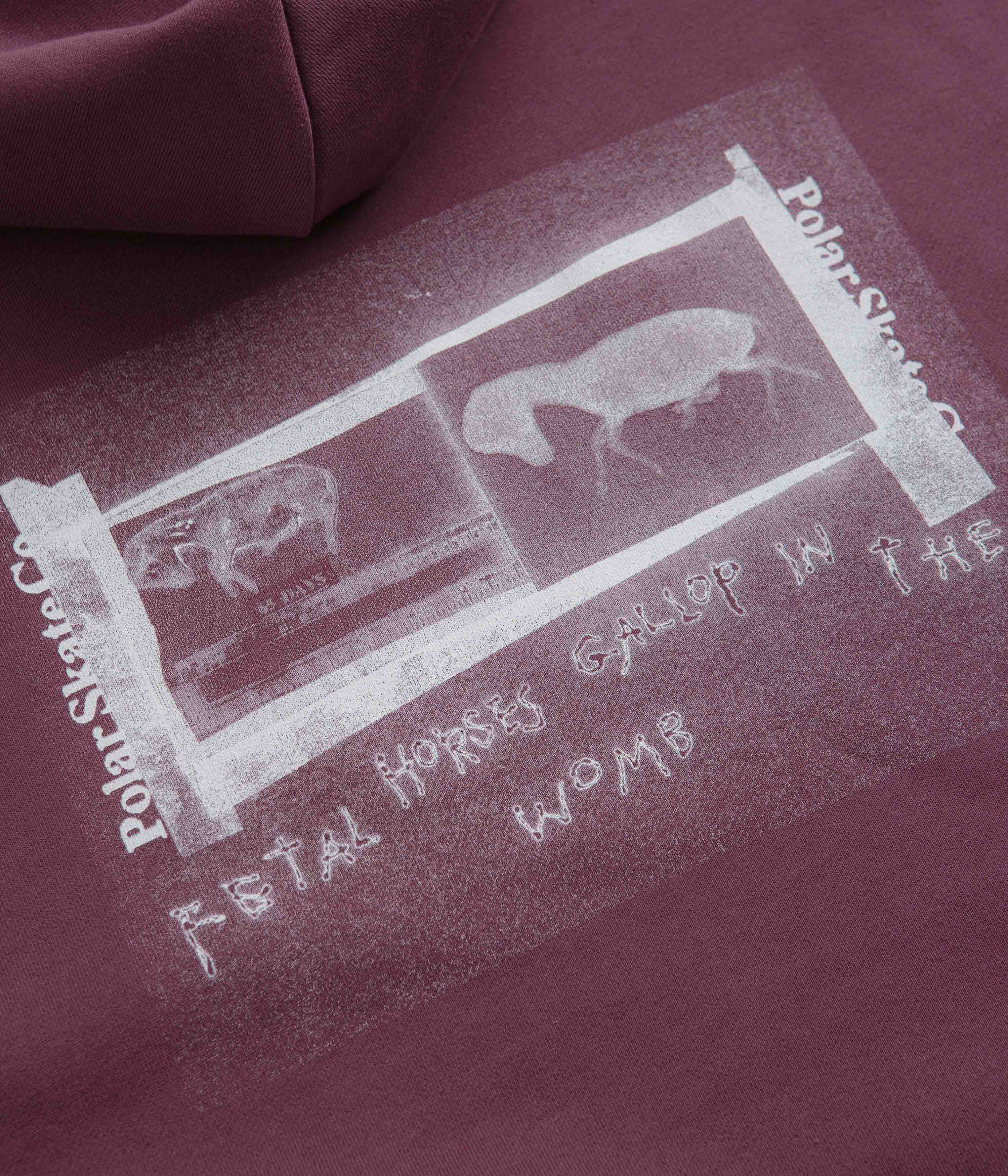Polar Beautiful Horses Dave Hoodie - Plum - Image 6