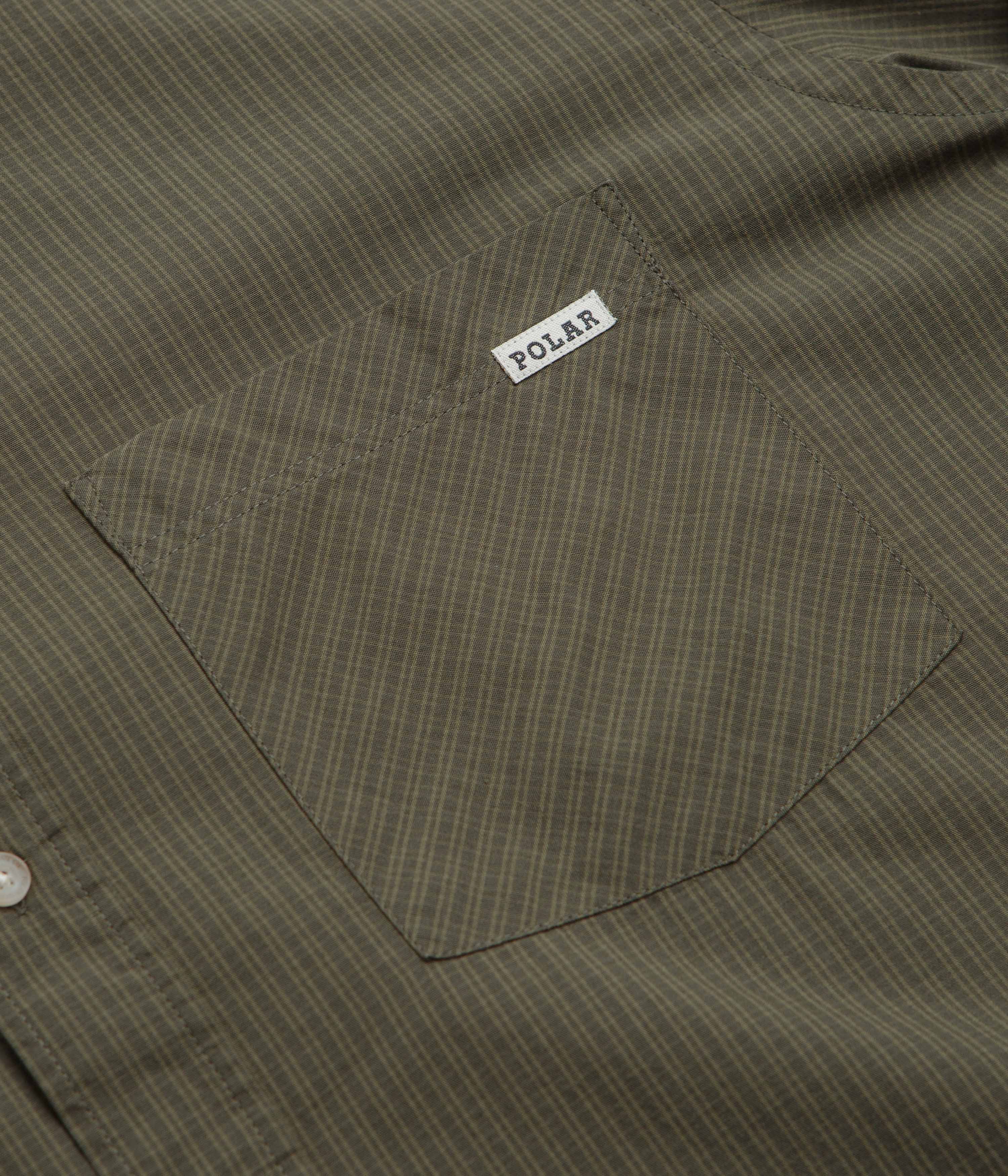 Polar Ben Shirt - Army Green Check - Image 3