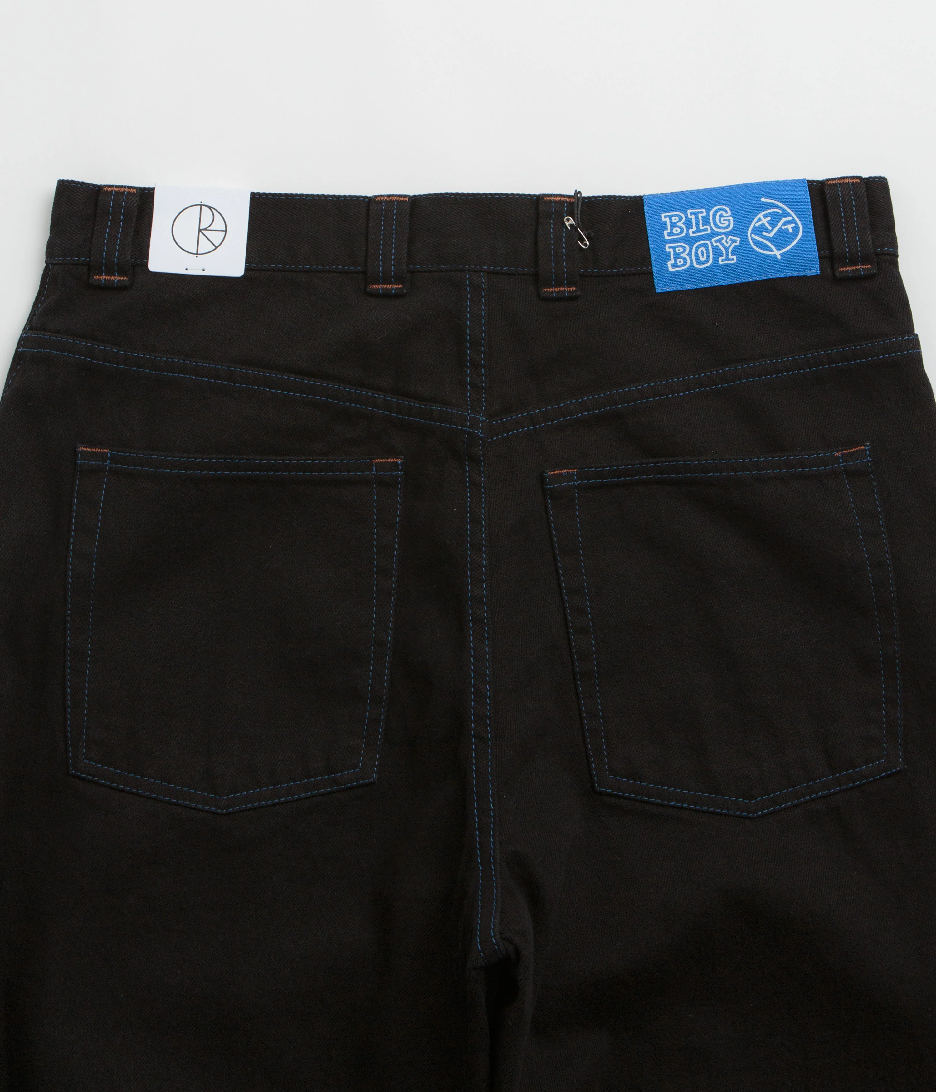 Polar Big Boy Jeans - Black / Blue Stitching - Image 6