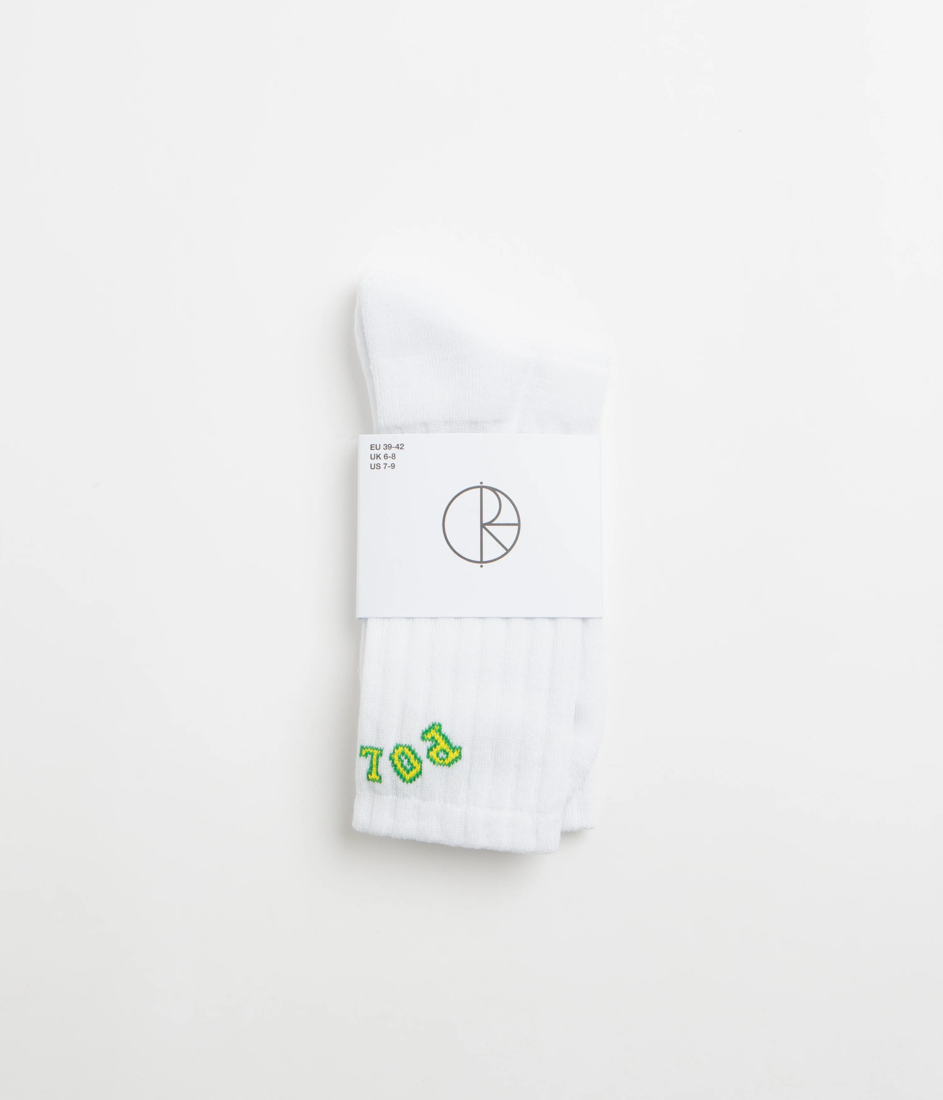 Polar College Rib Socks - White - Image 3
