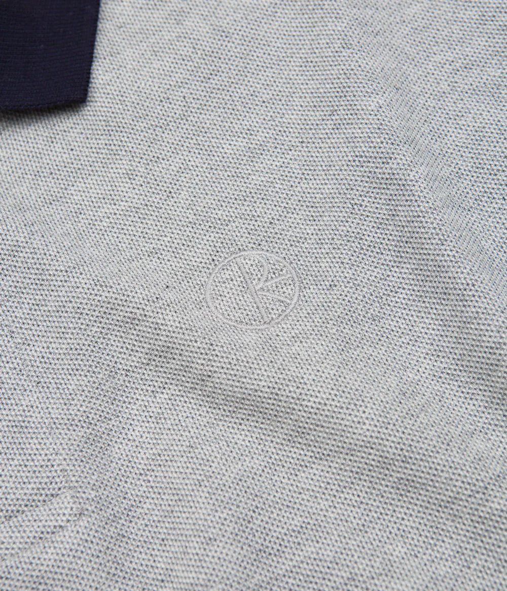 Polar Duo Polo Shirt - Heather Grey - Image 2