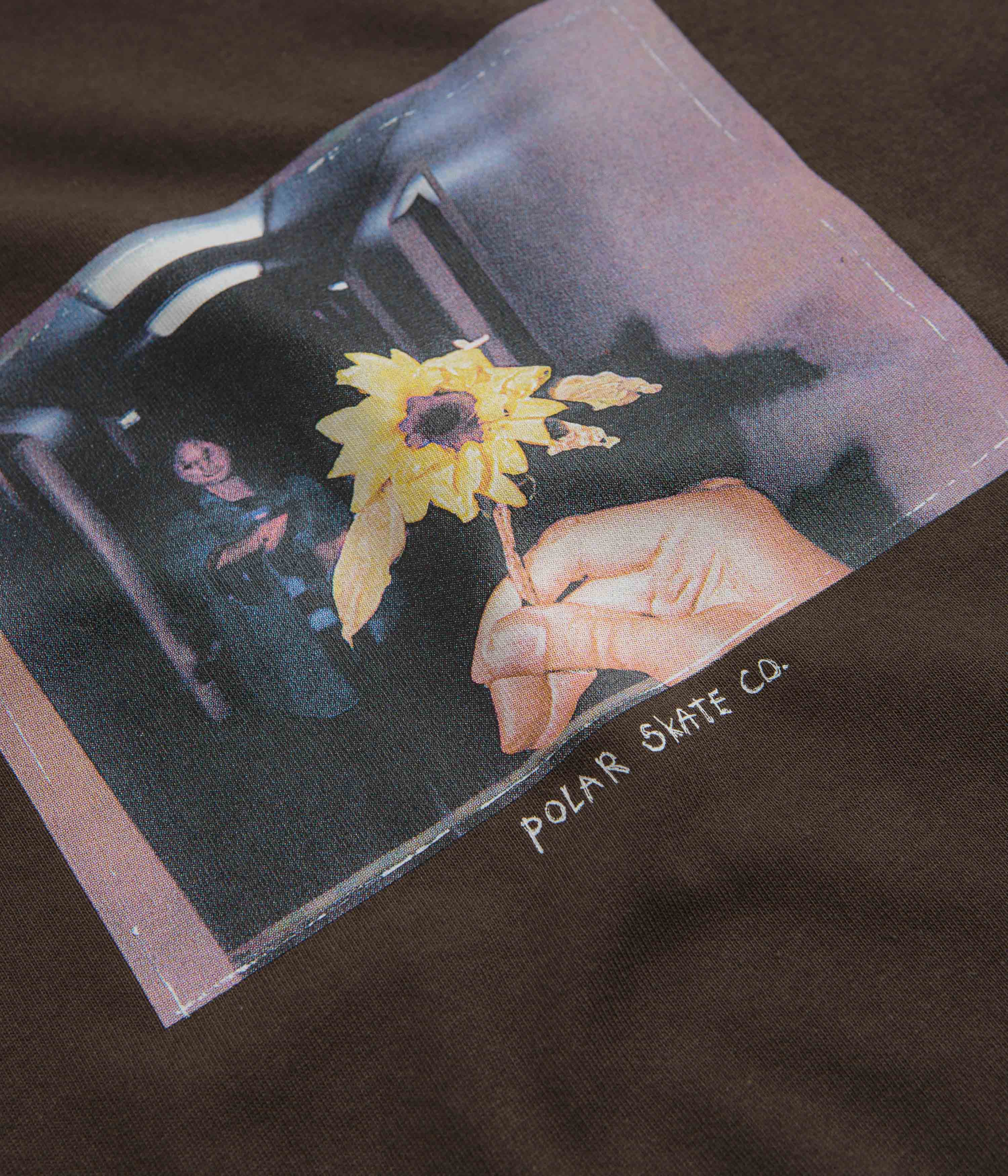 Polar Flower T-Shirt - Chocolate - Image 2