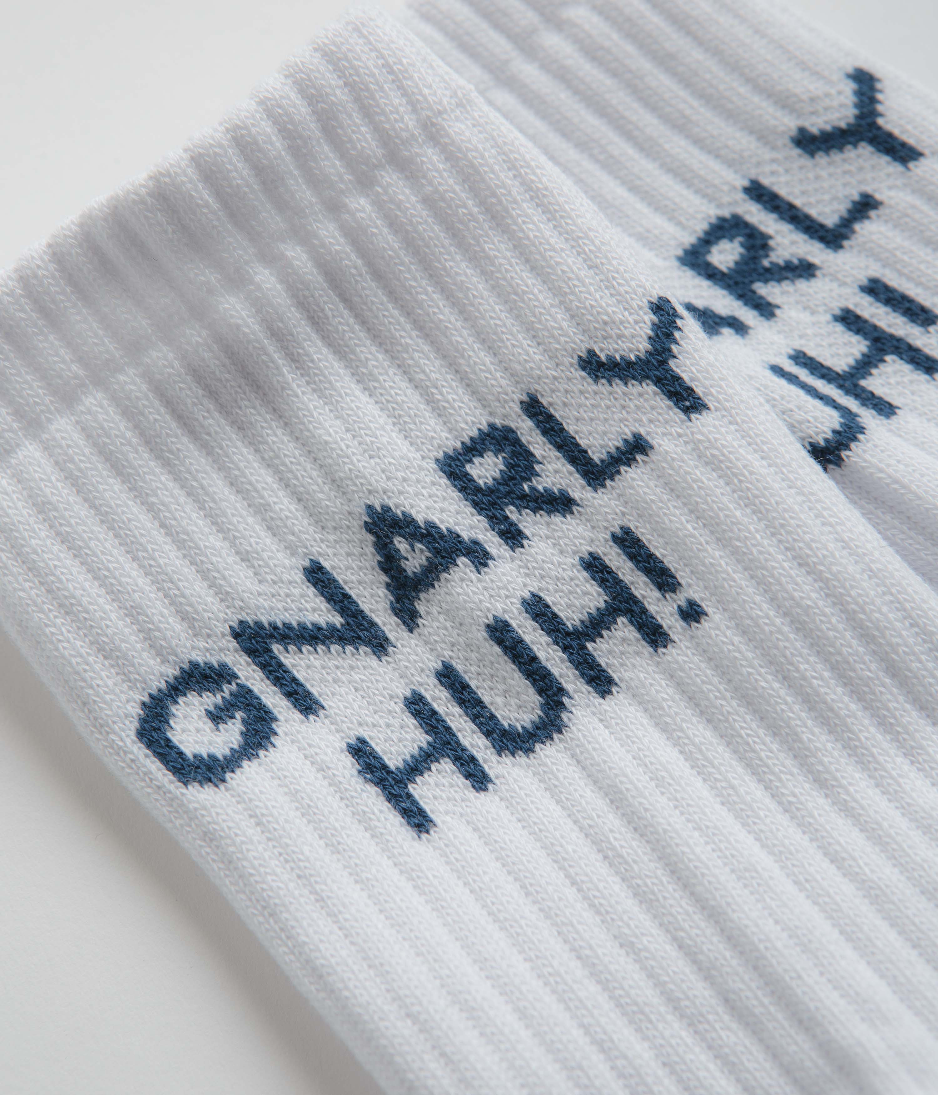 Polar Gnarly Huh Socks - White / Blue - Image 2