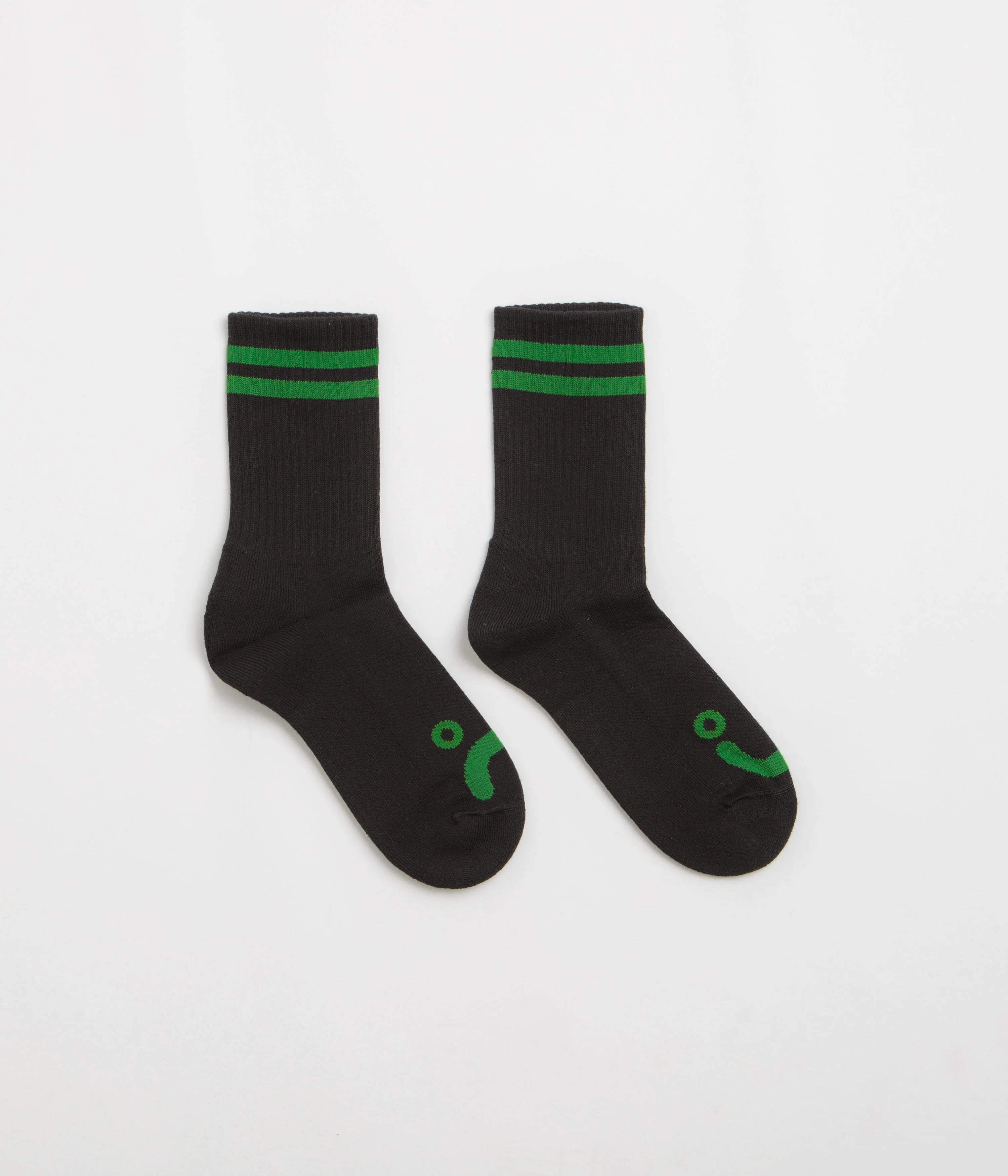 Polar Happy Sad Socks - Black / Green