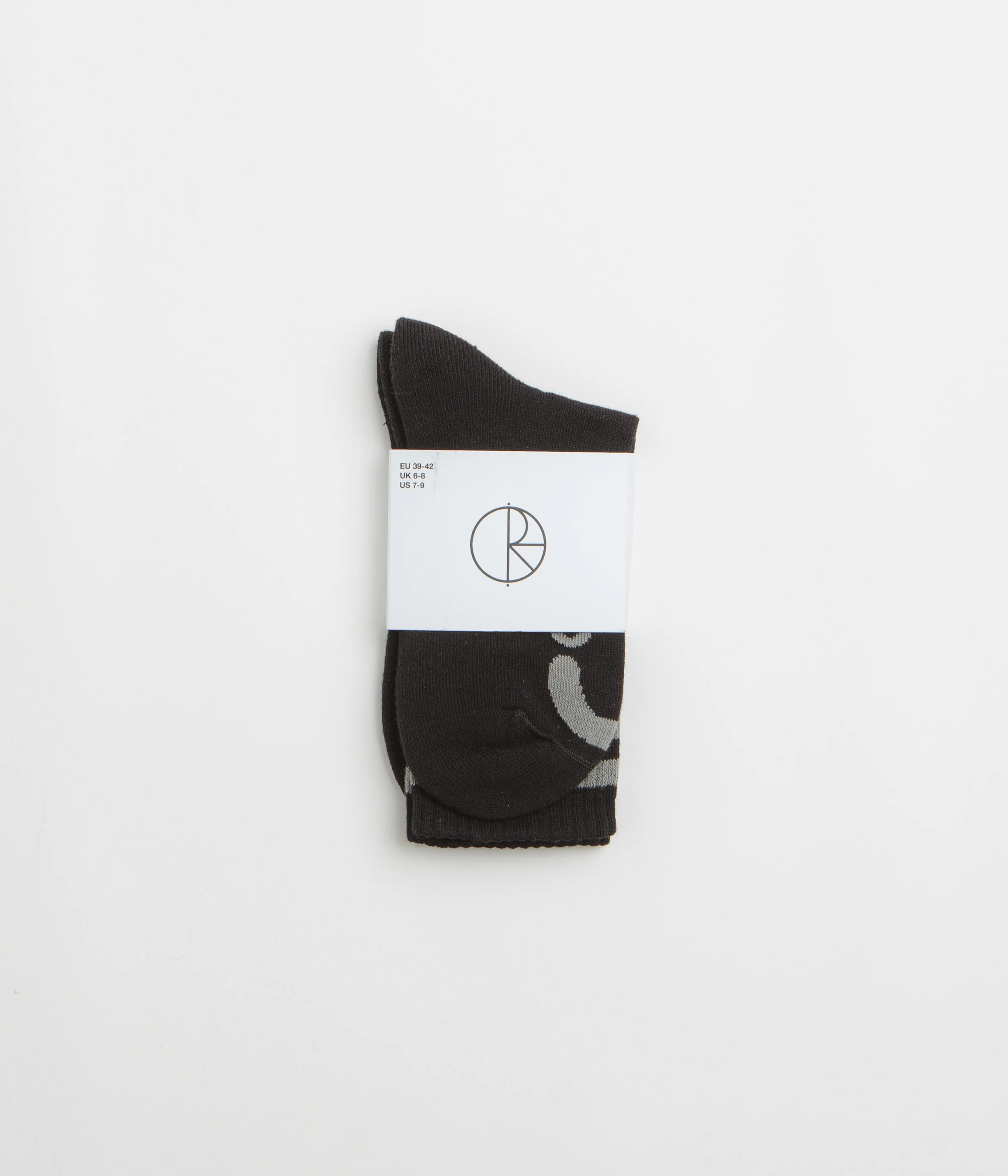 Polar Happy Sad Socks - Black / Heather Grey - Image 3