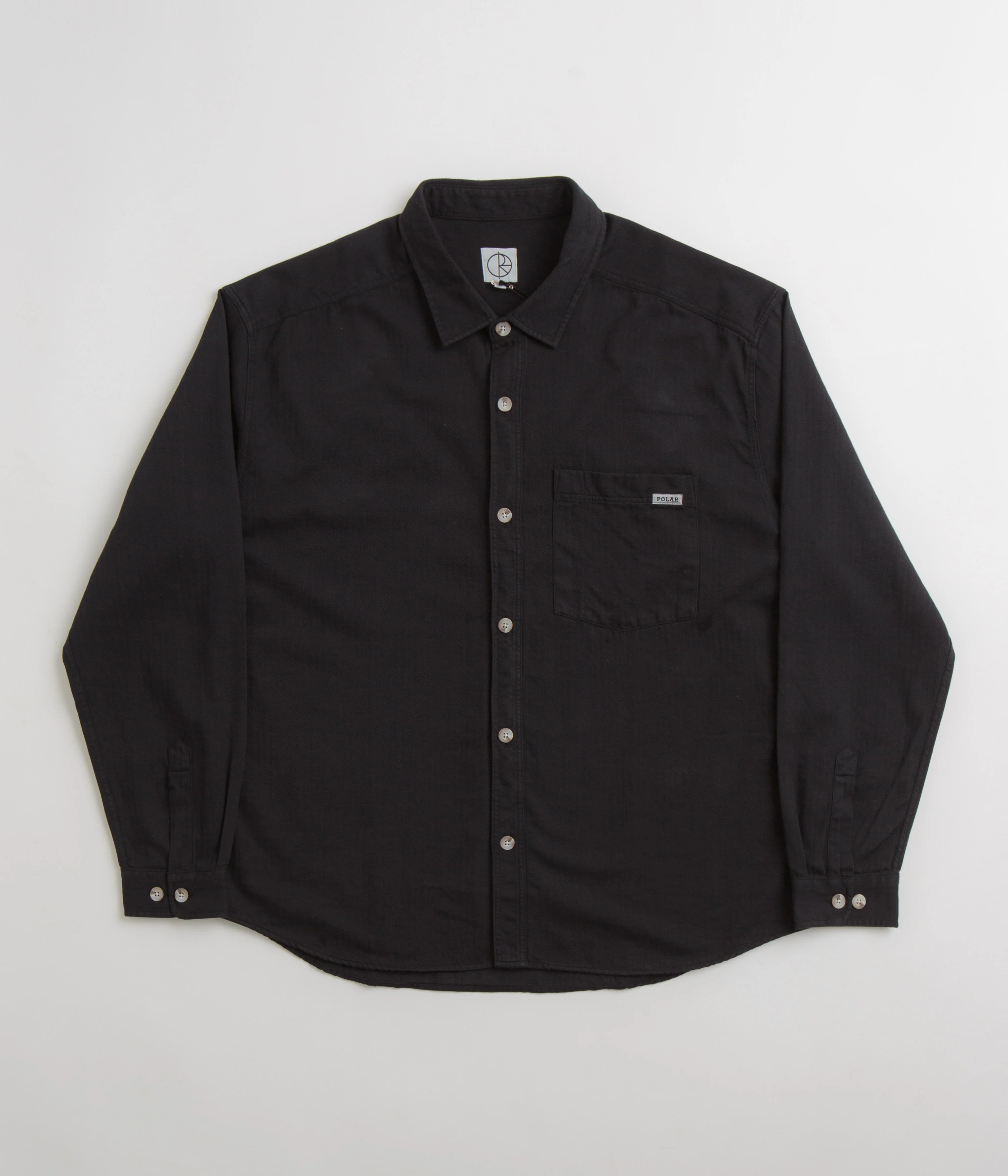 Polar Mitchell Herringbone Shirt - Black
