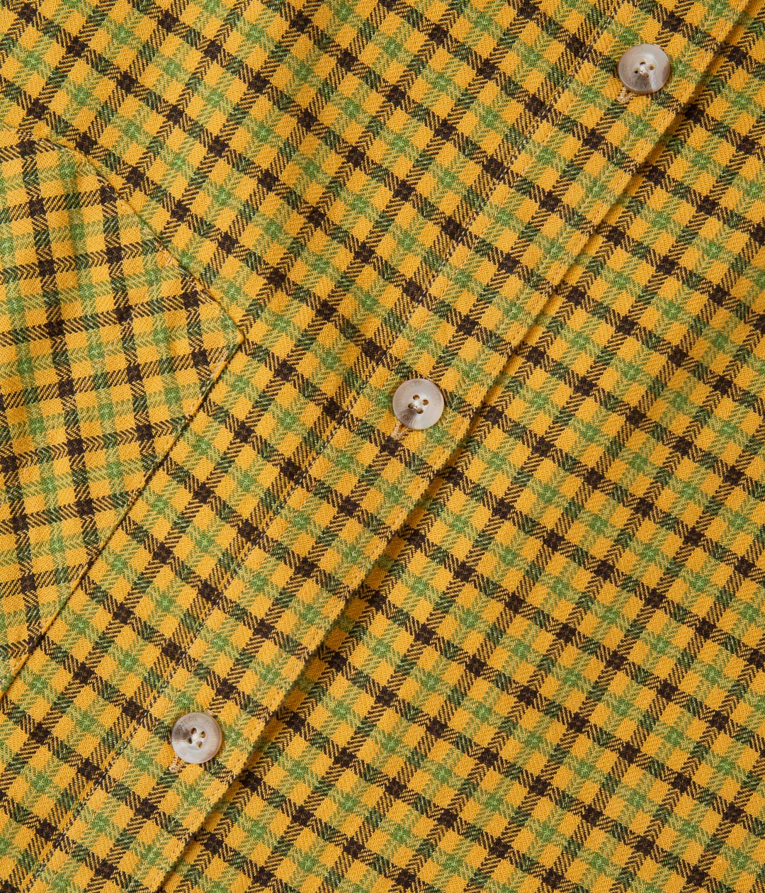 Polar Mitchell Twill Short Sleeve Shirt - Yellow - Image 3