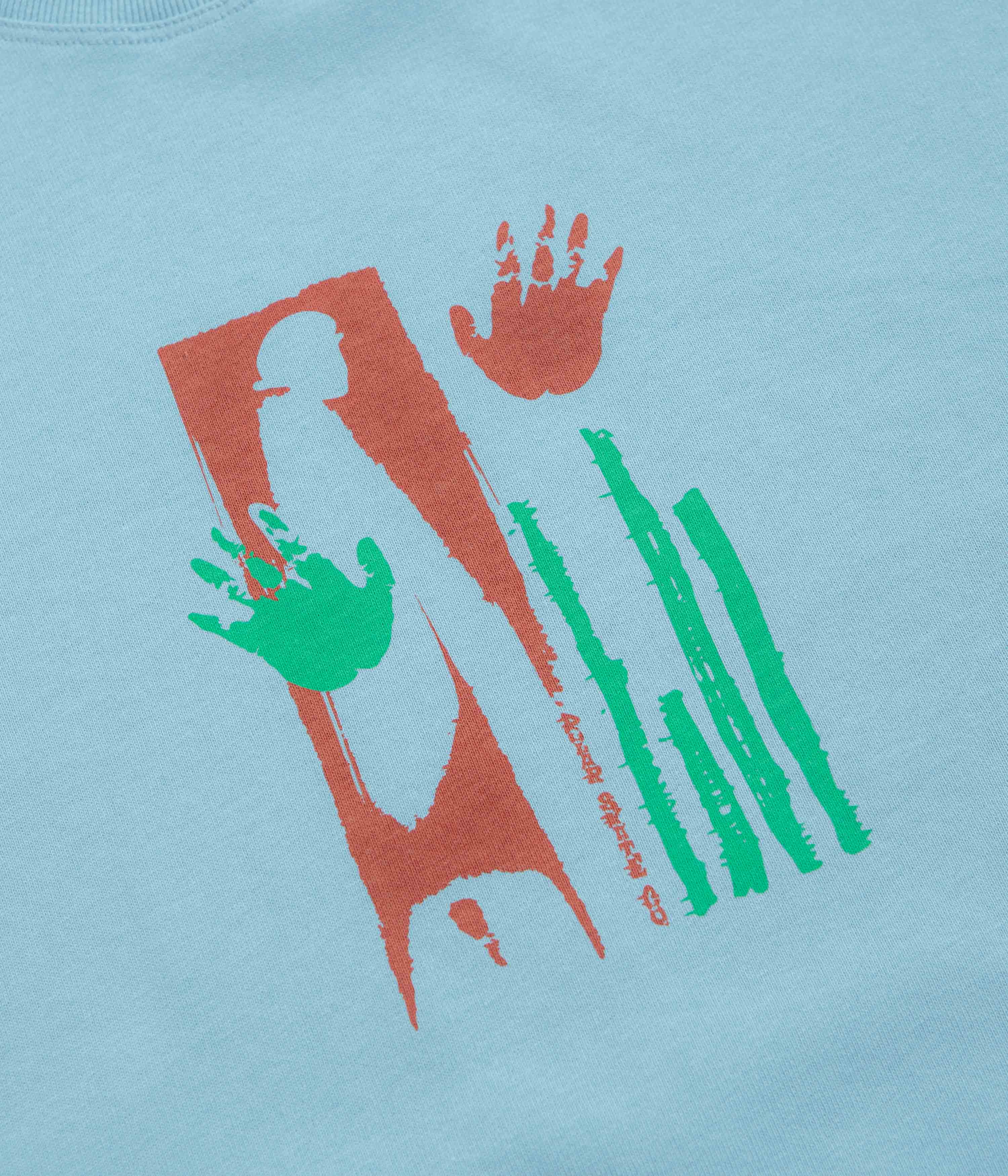 Polar Sitting Hands T-Shirt - Sky Blue - Image 3