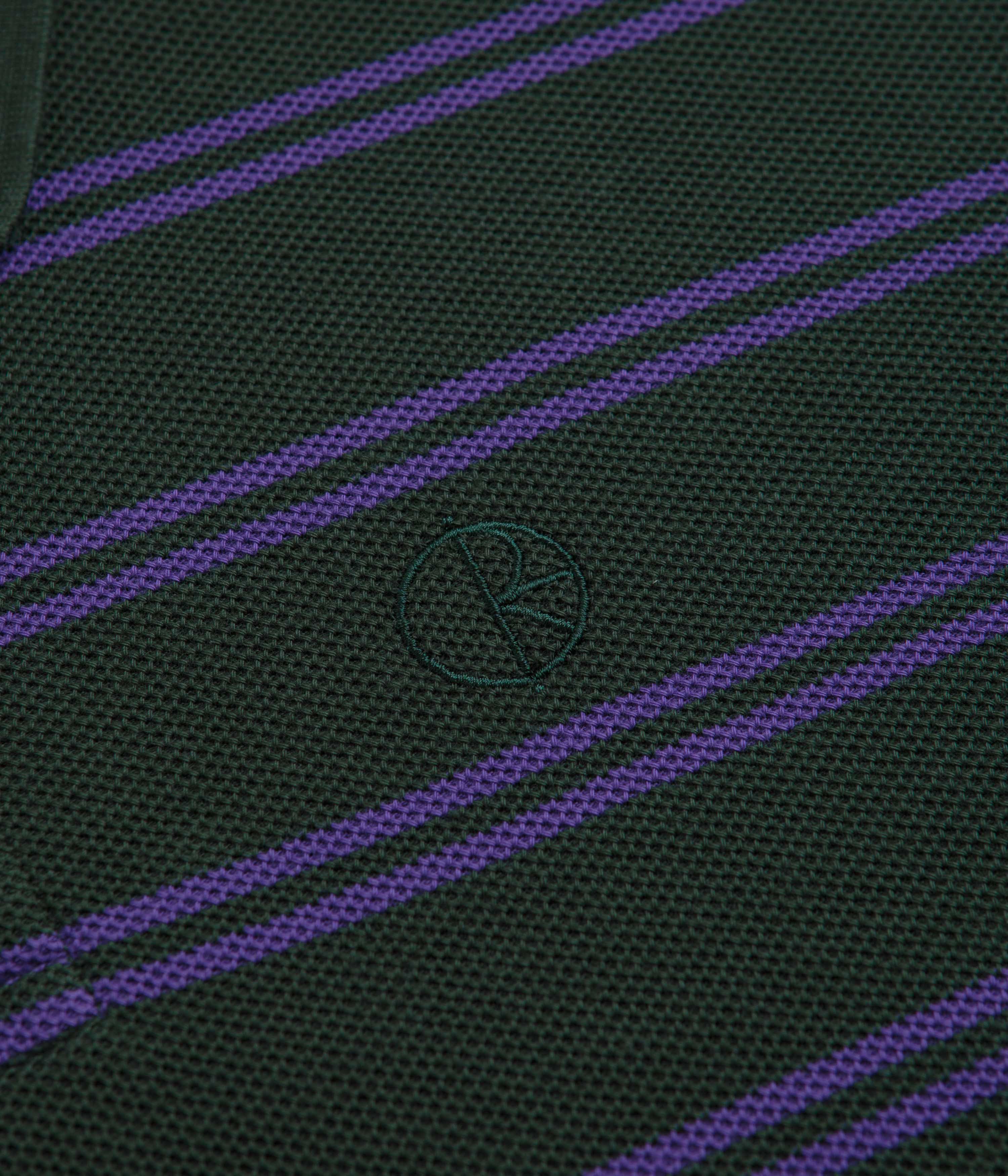 Polar Stripe Long Sleeve Polo Shirt - Dark Teal - Image 3
