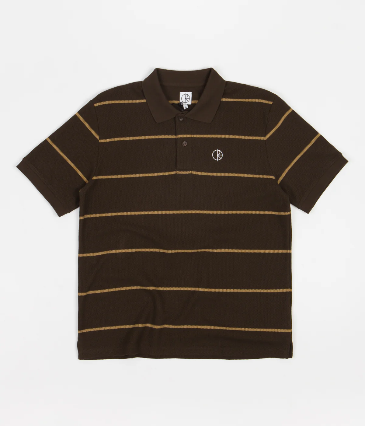 Polar Stripe Polo Shirt - Brown