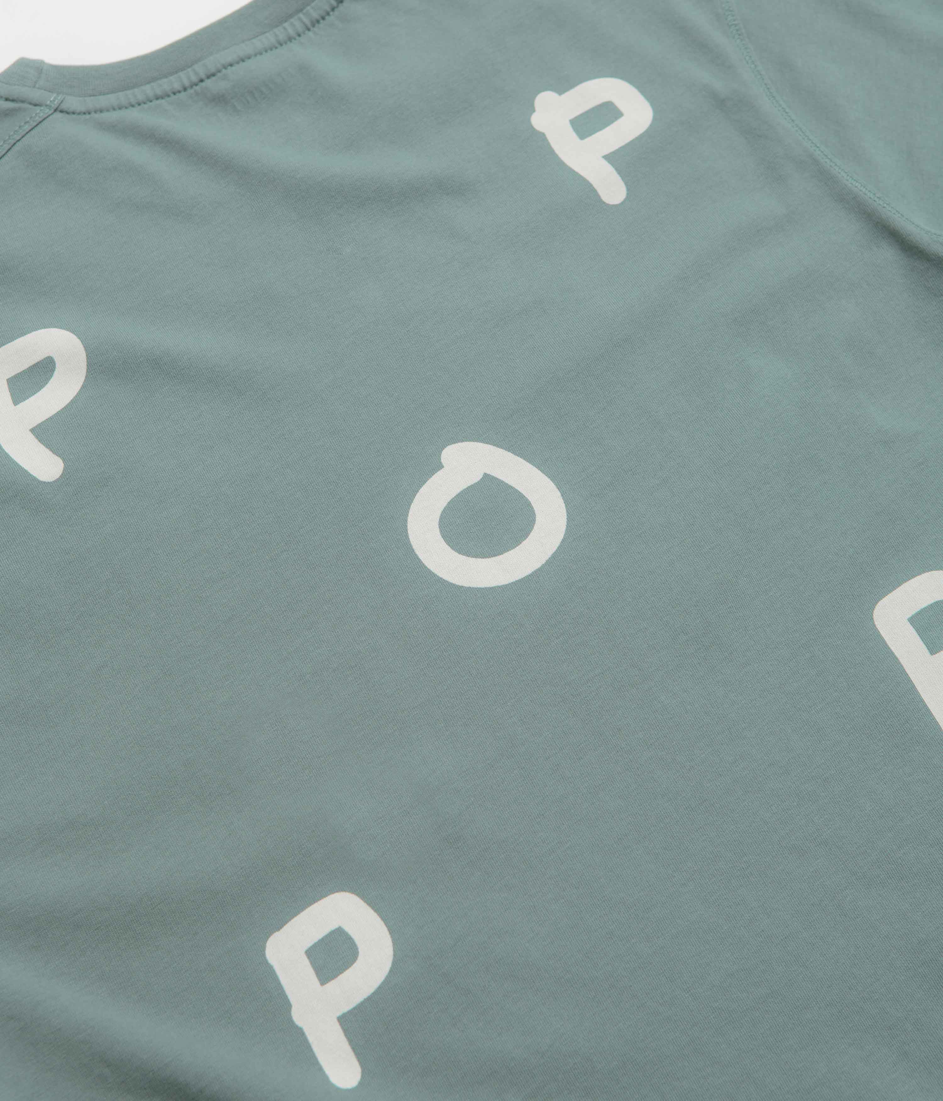 Pop Trading Company BYOBSS Logo T-Shirt - Stormy Sea - Image 5