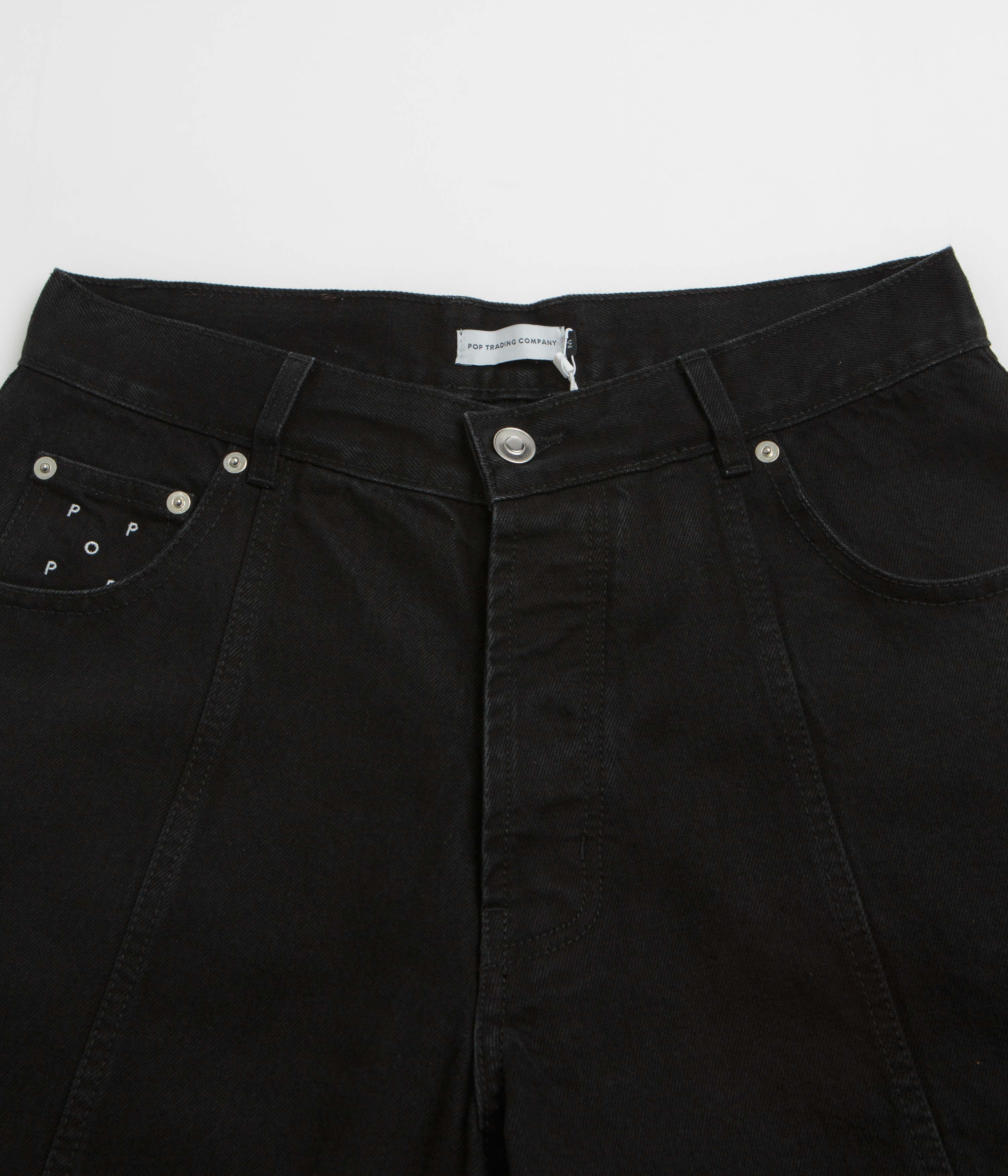 Pop Trading Company DRS Denim Seam Pants - Washed Black Denim - Image 5