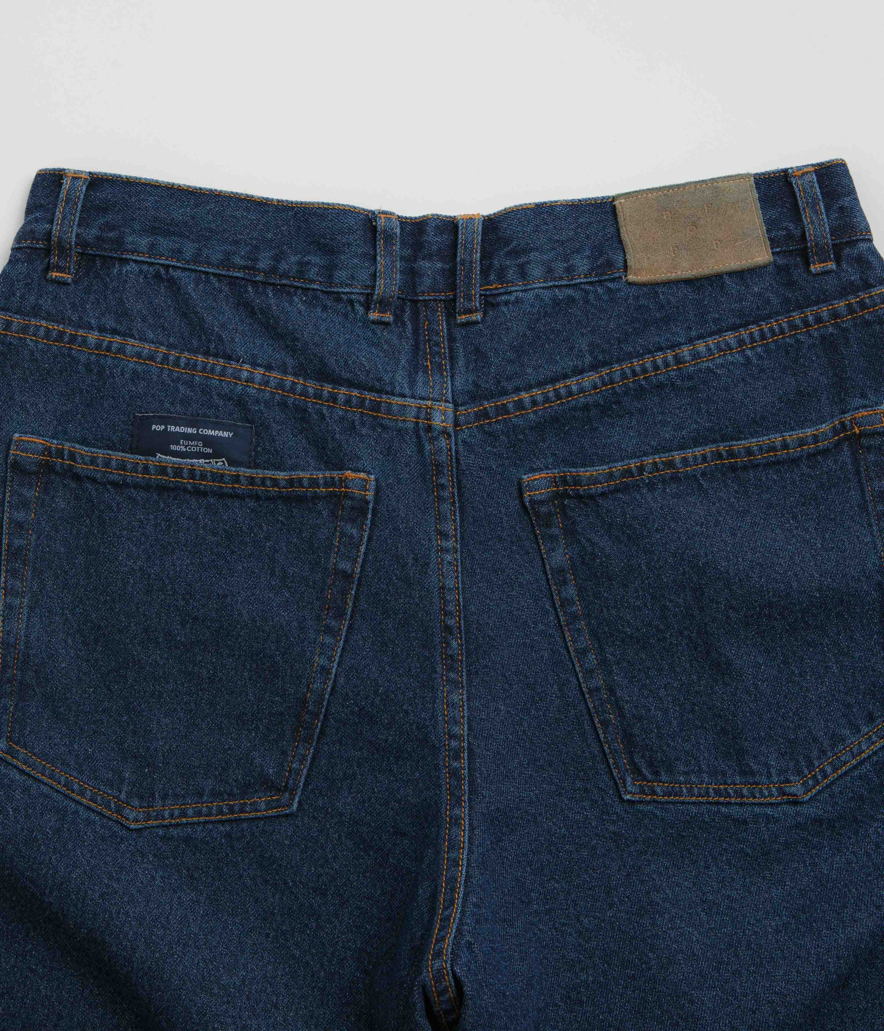 Pop Trading Company DRS Denim Shorts - Rinsed Denim - Image 7