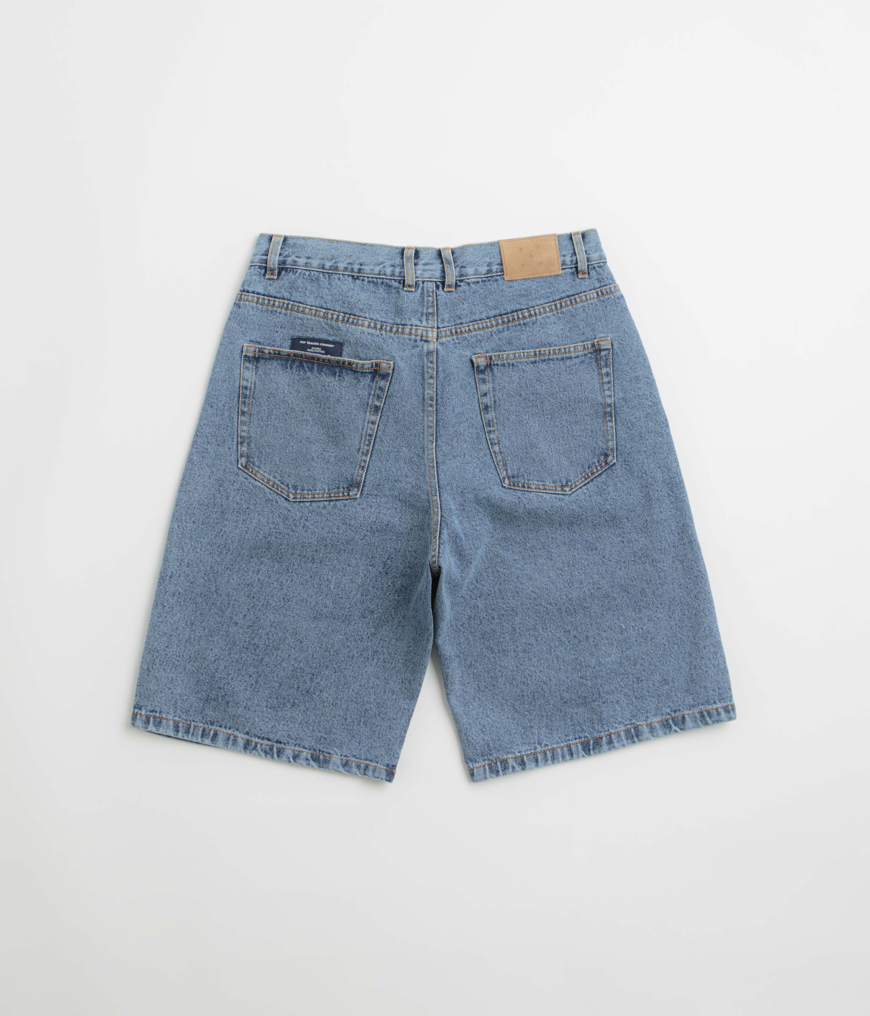Pop Trading Company DRS Denim Shorts - Stone Washed - Image 3
