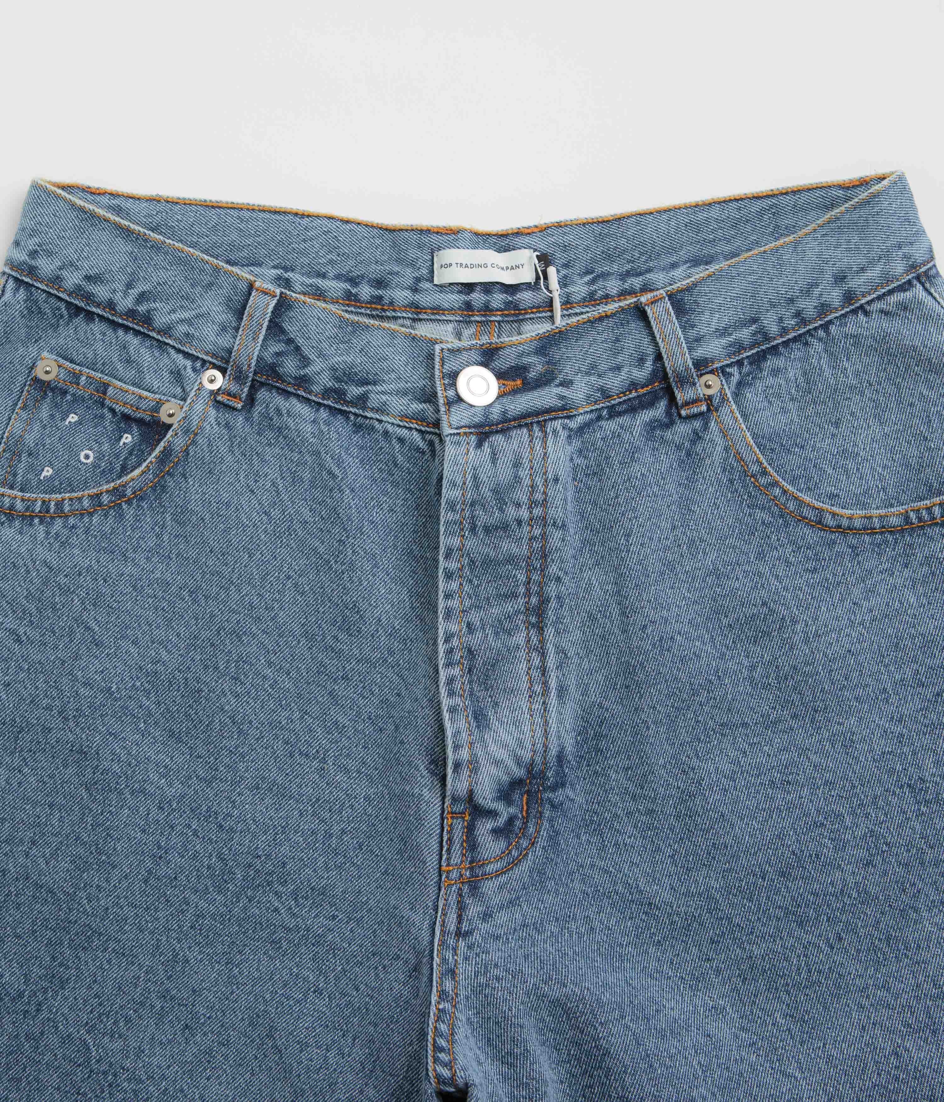 Pop Trading Company DRS Denim Shorts - Stone Washed - Image 5