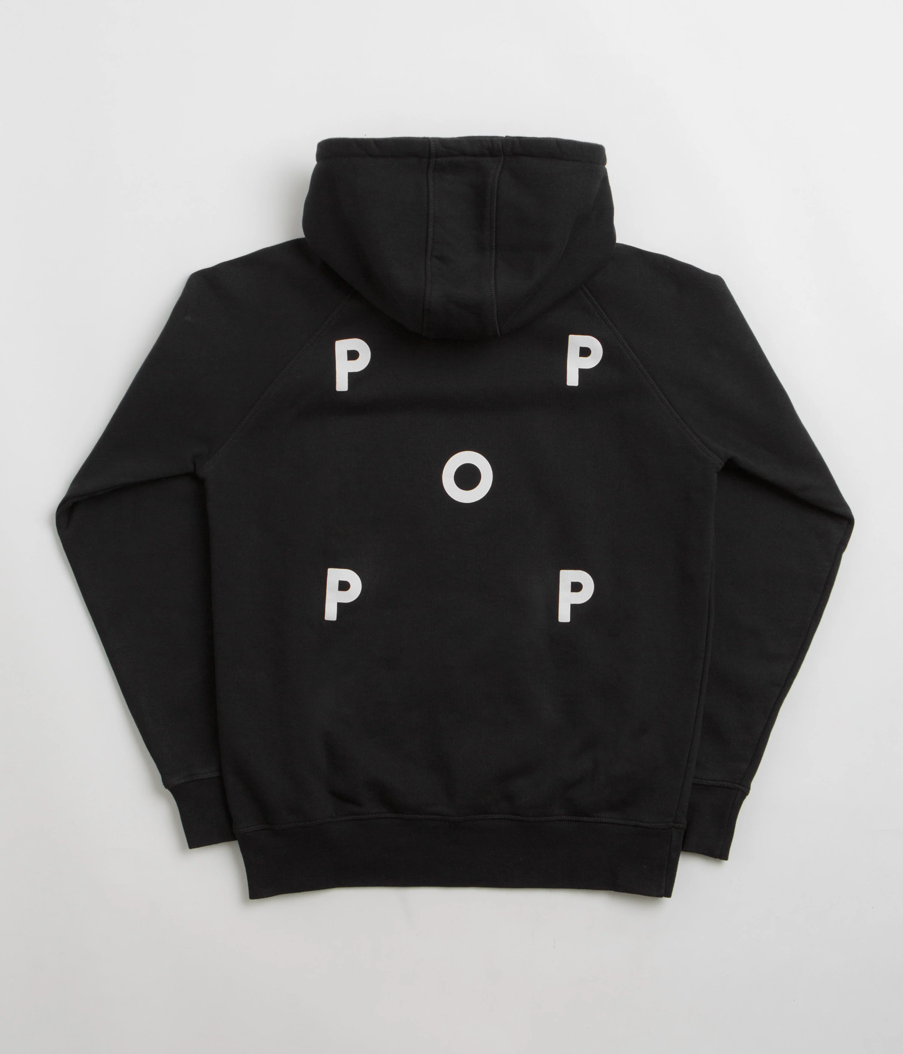 Pop Trading Company Logo Hoodie - Black / White