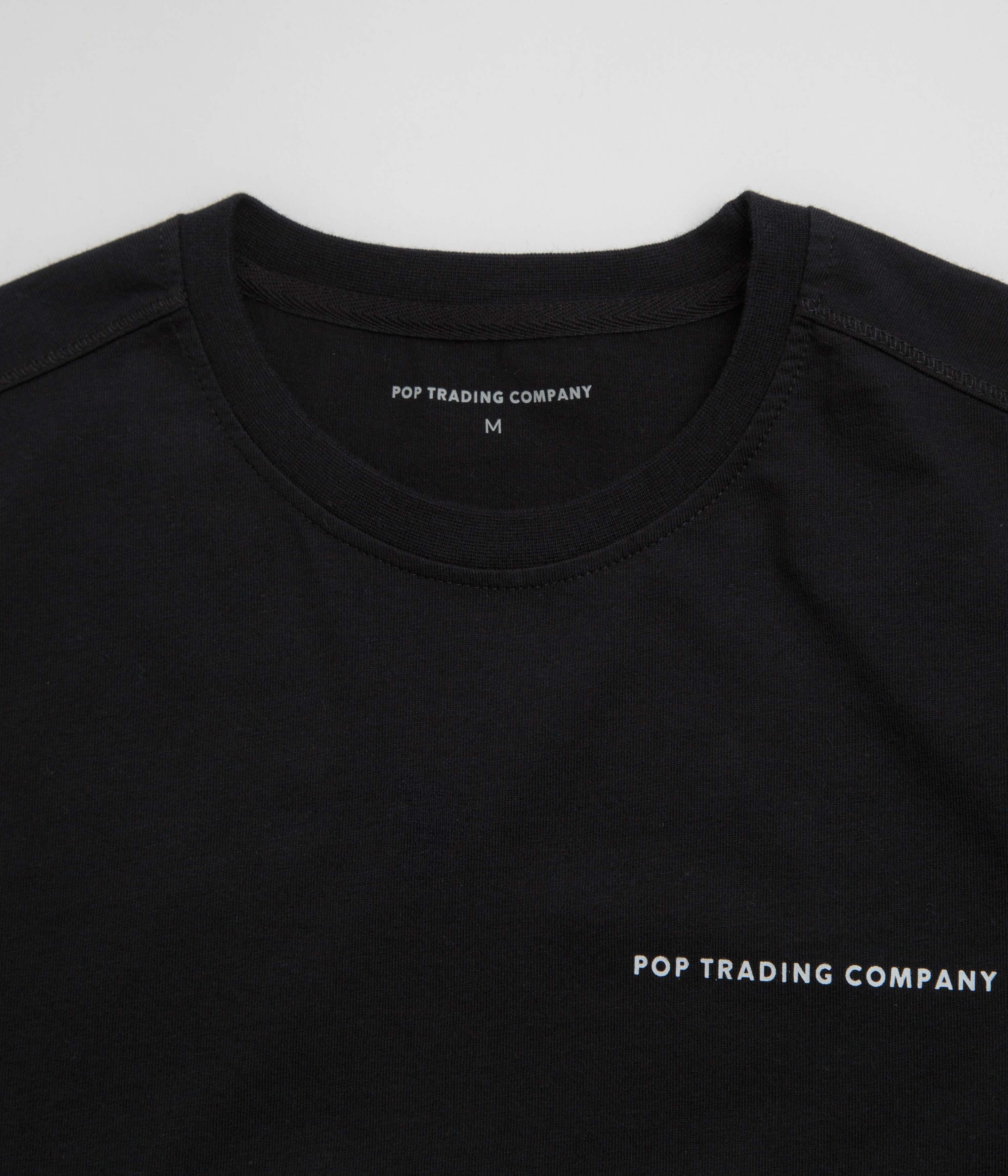Pop Trading Company Logo T-Shirt - Black / White - Image 4