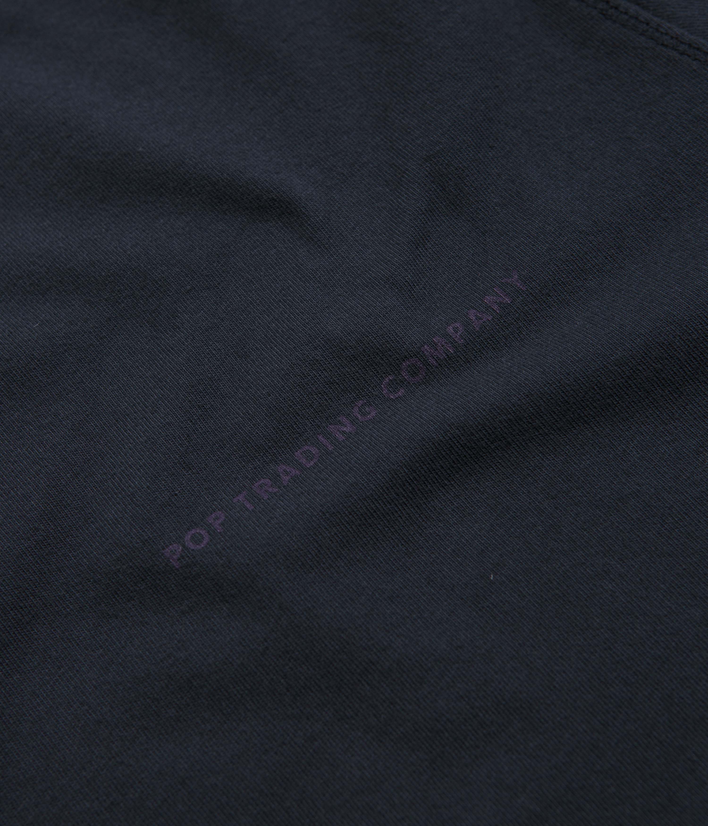 Pop Trading Company Logo T-Shirt - Washed Navy - Image 3
